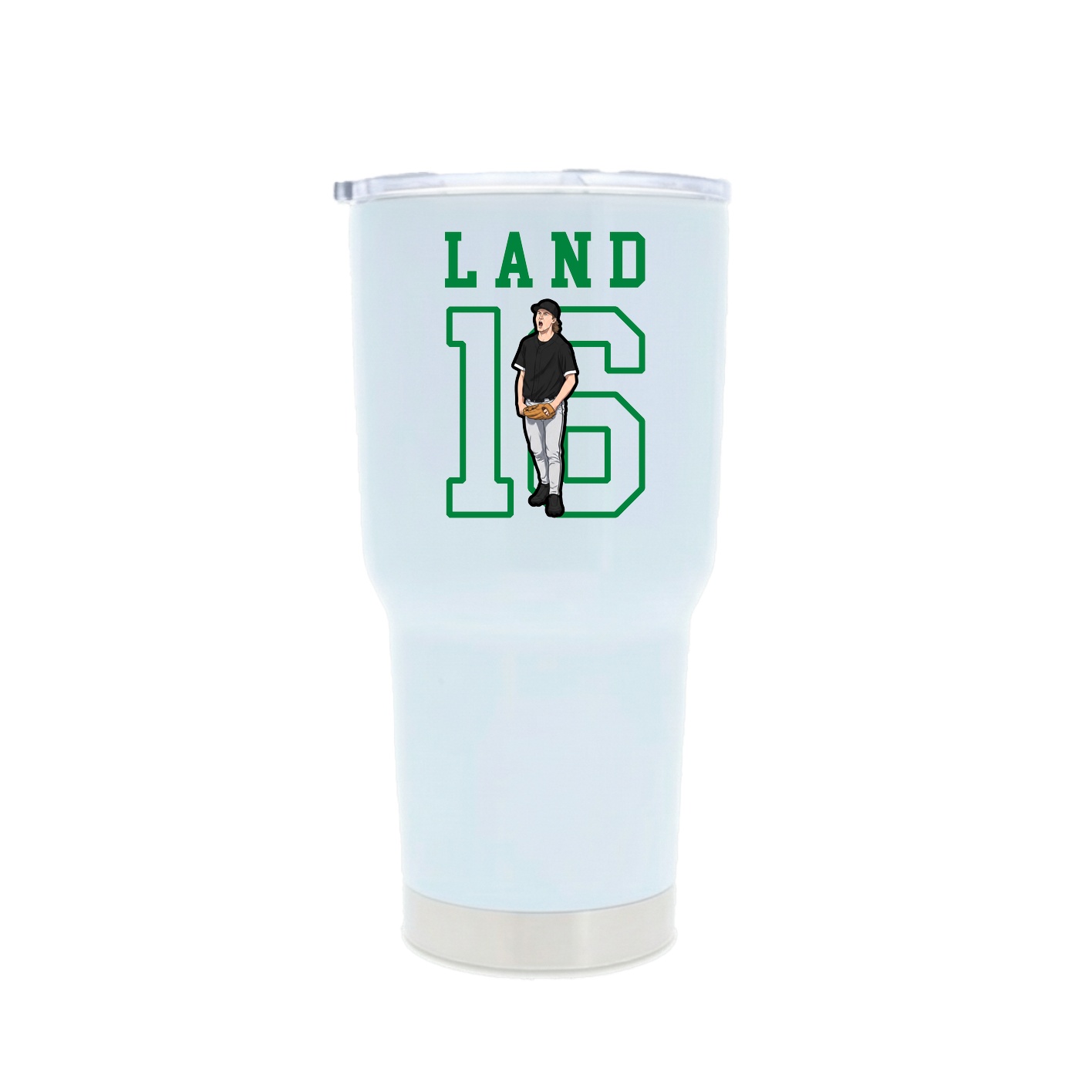 30oz Stainless Steel Tumbler — Shirsey in White