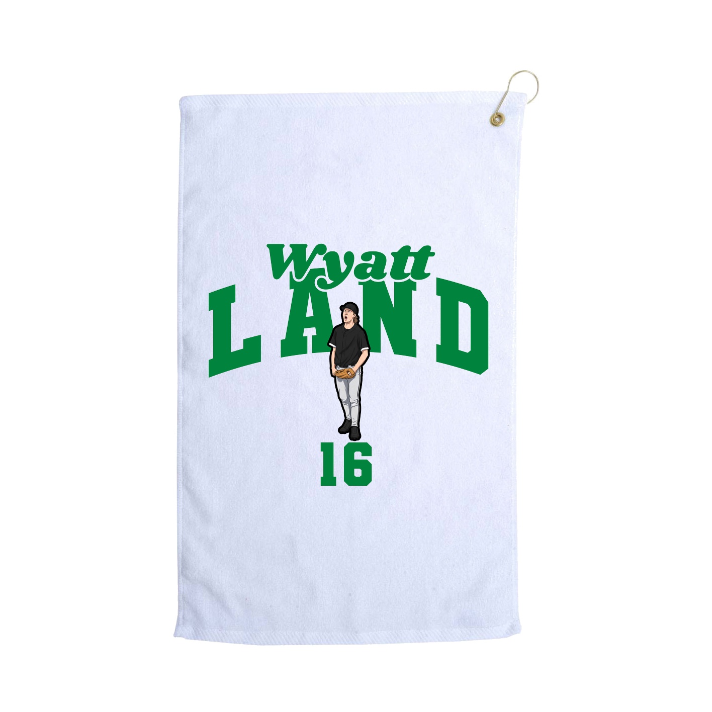 Golf Towel — Signature Arch in White