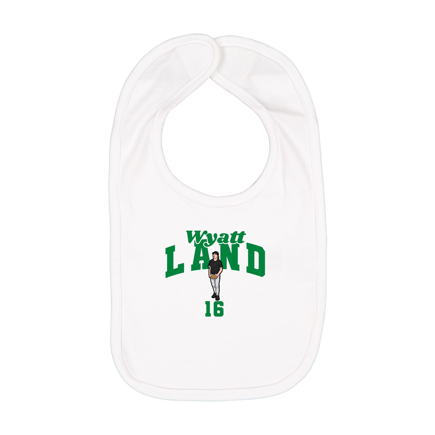 Infant Bib — Signature Arch in White