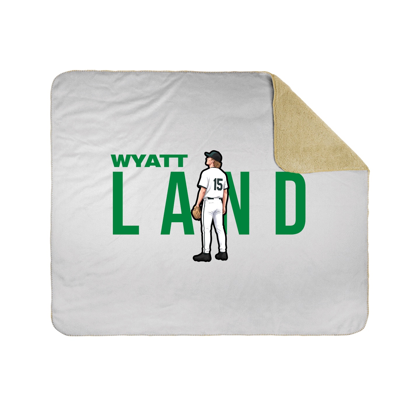 Throw Blanket — Player Name in White