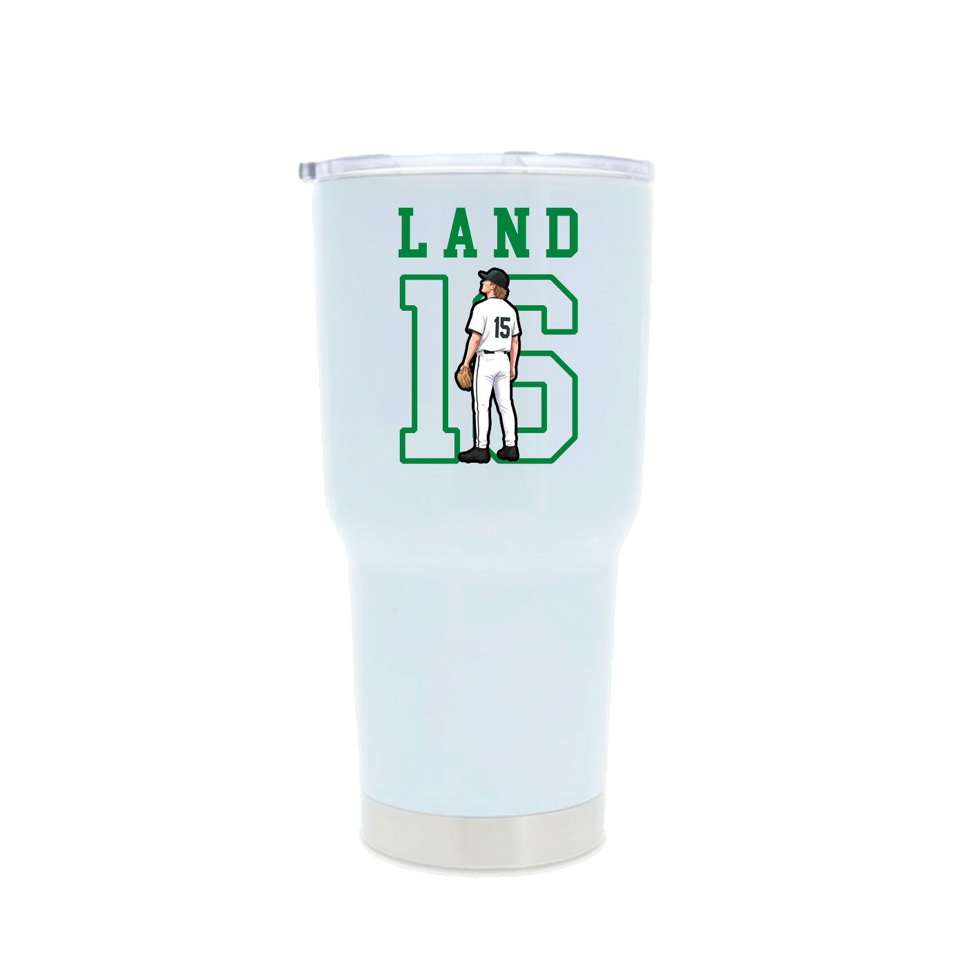 30oz Stainless Steel Tumbler — Shirsey in White