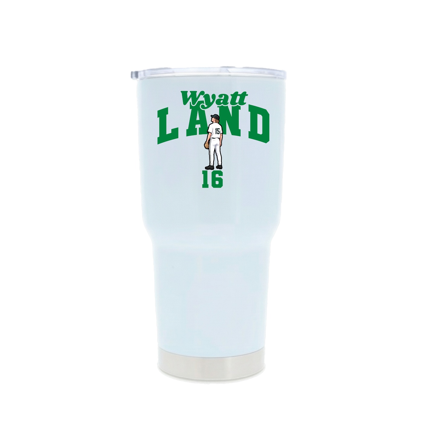 30oz Stainless Steel Tumbler — Signature Arch in White