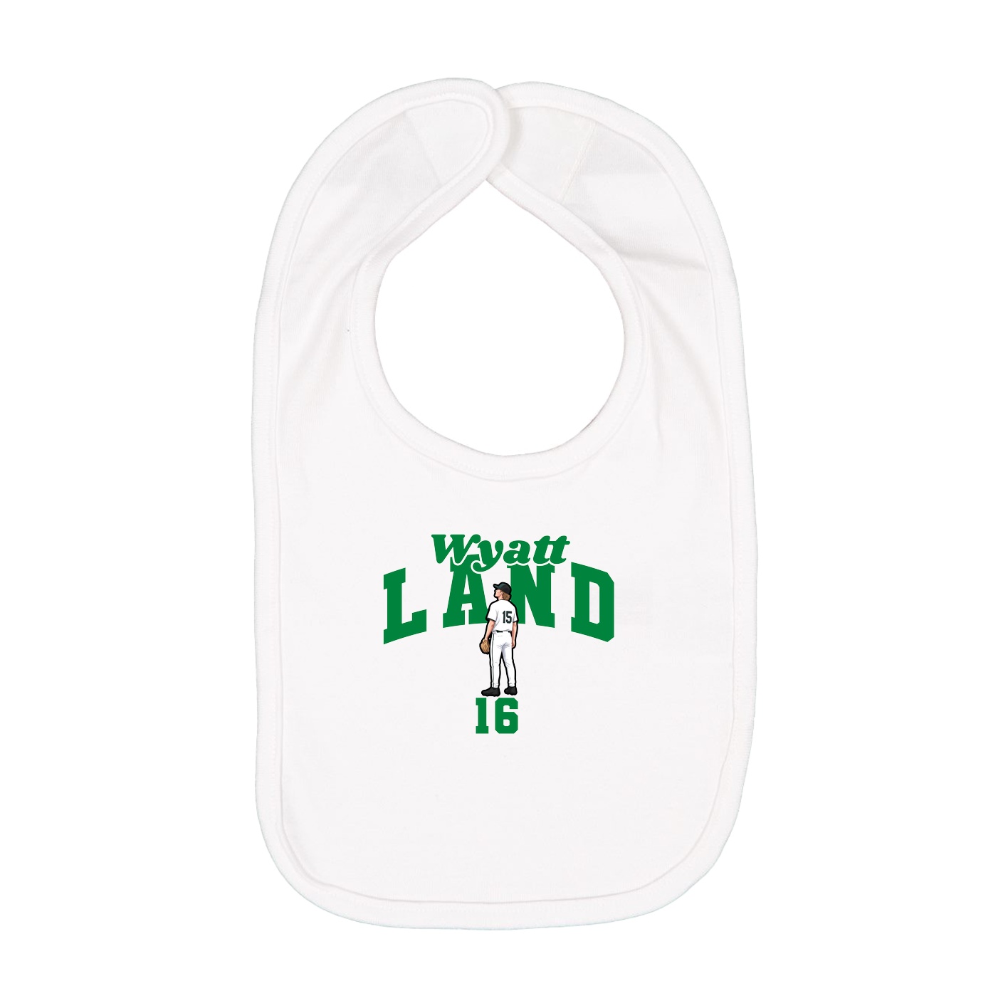 Infant Bib — Signature Arch in White