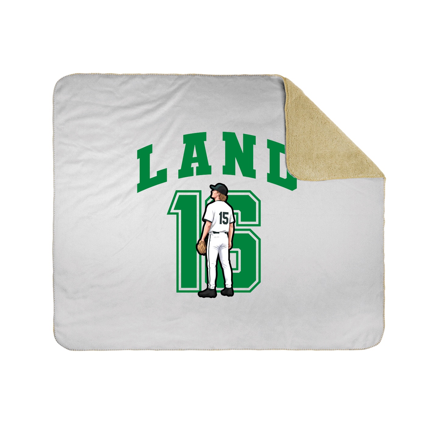 Throw Blanket — Number in White