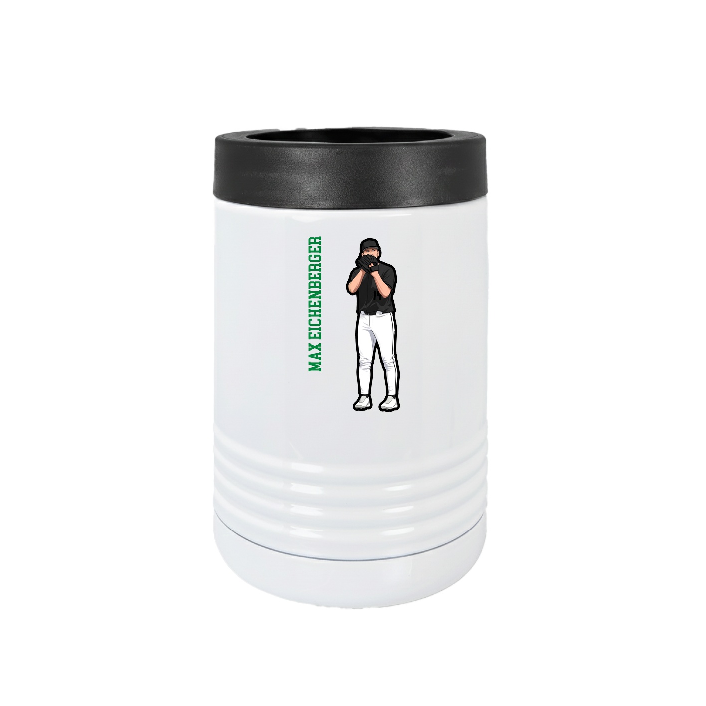 Beverage Holder — Name Vertical in White