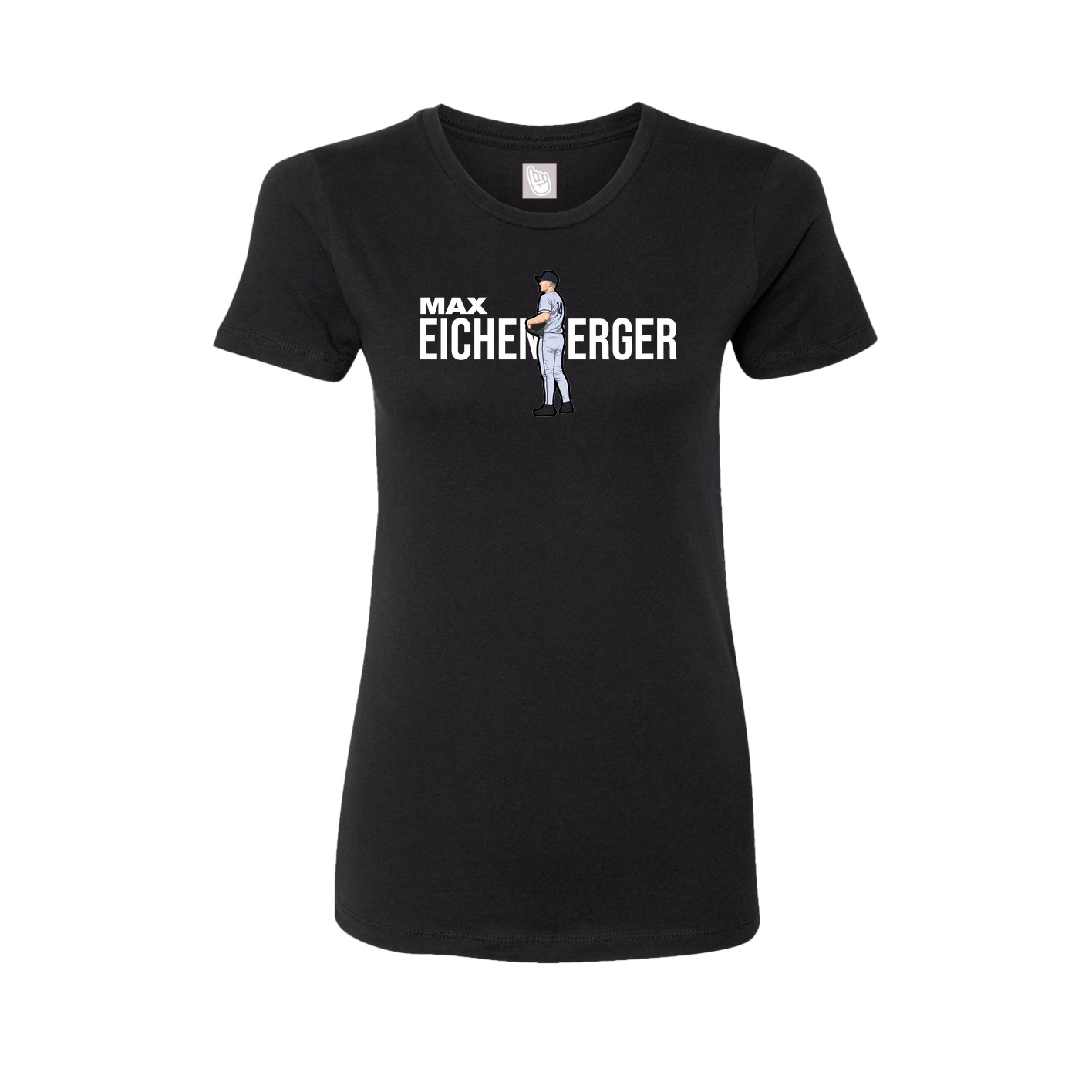 Fitted Women's Tee — Player Name in Black