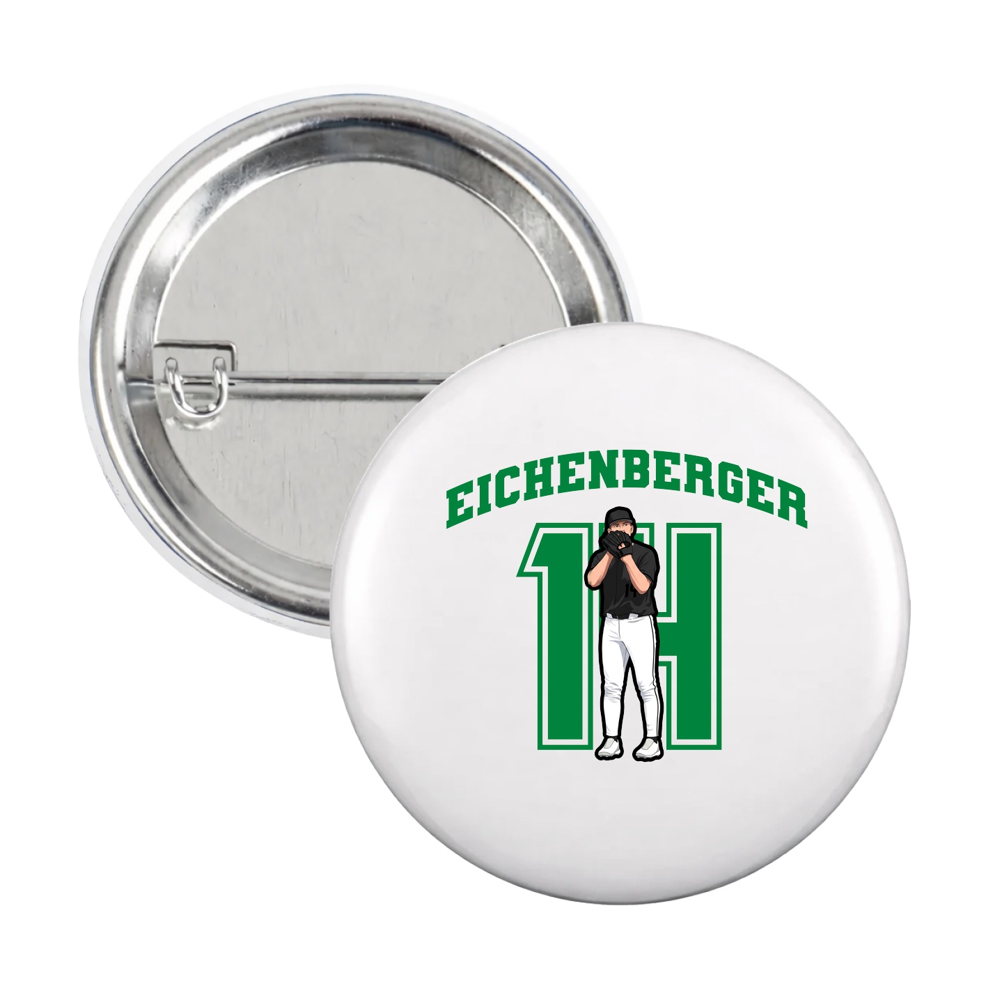 Game Day Button — Number in White