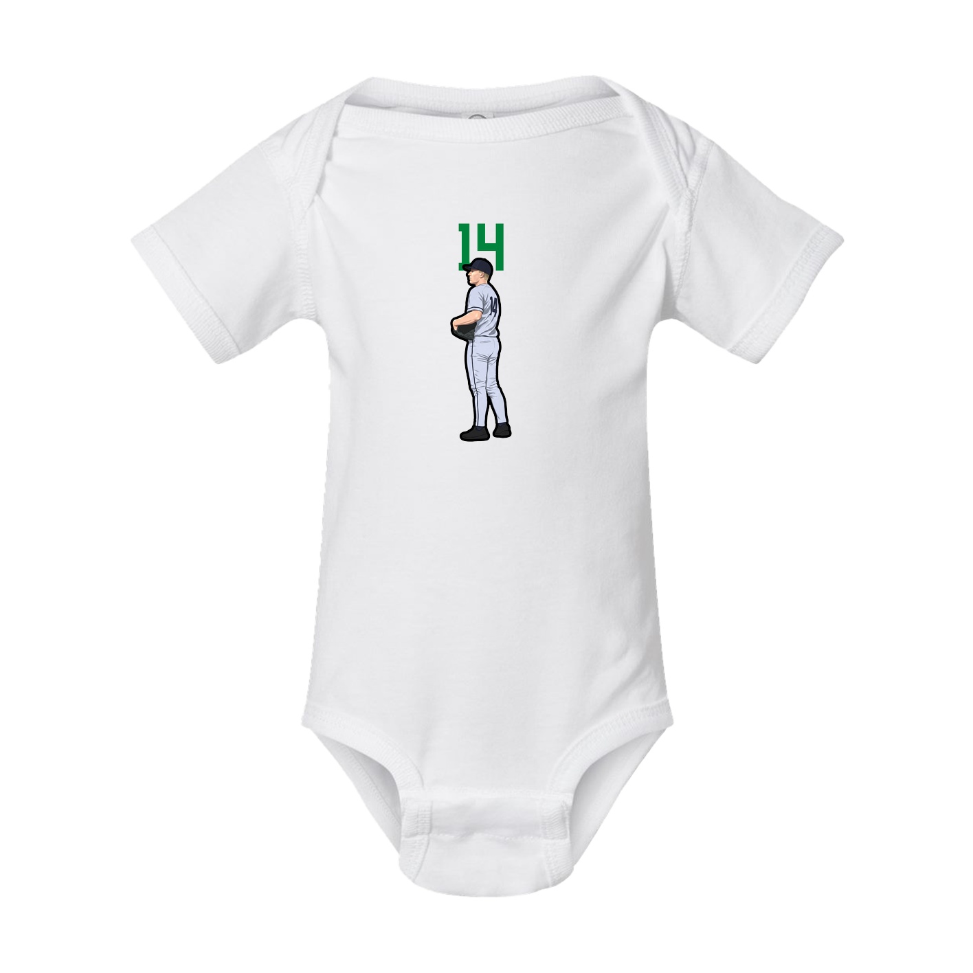 Baby Onesie — Number Top in White