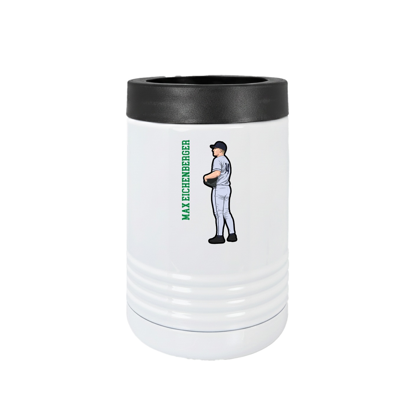 Beverage Holder — Name Vertical in White