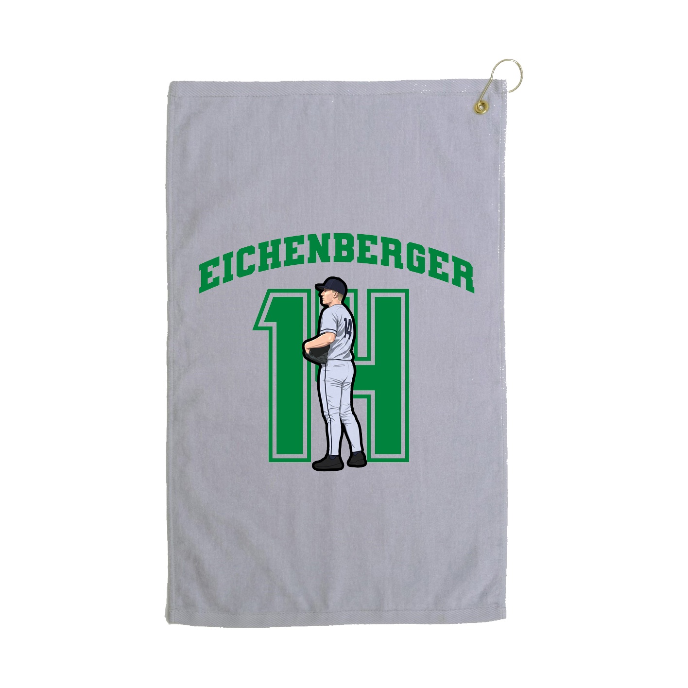 Golf Towel — Number in Grey
