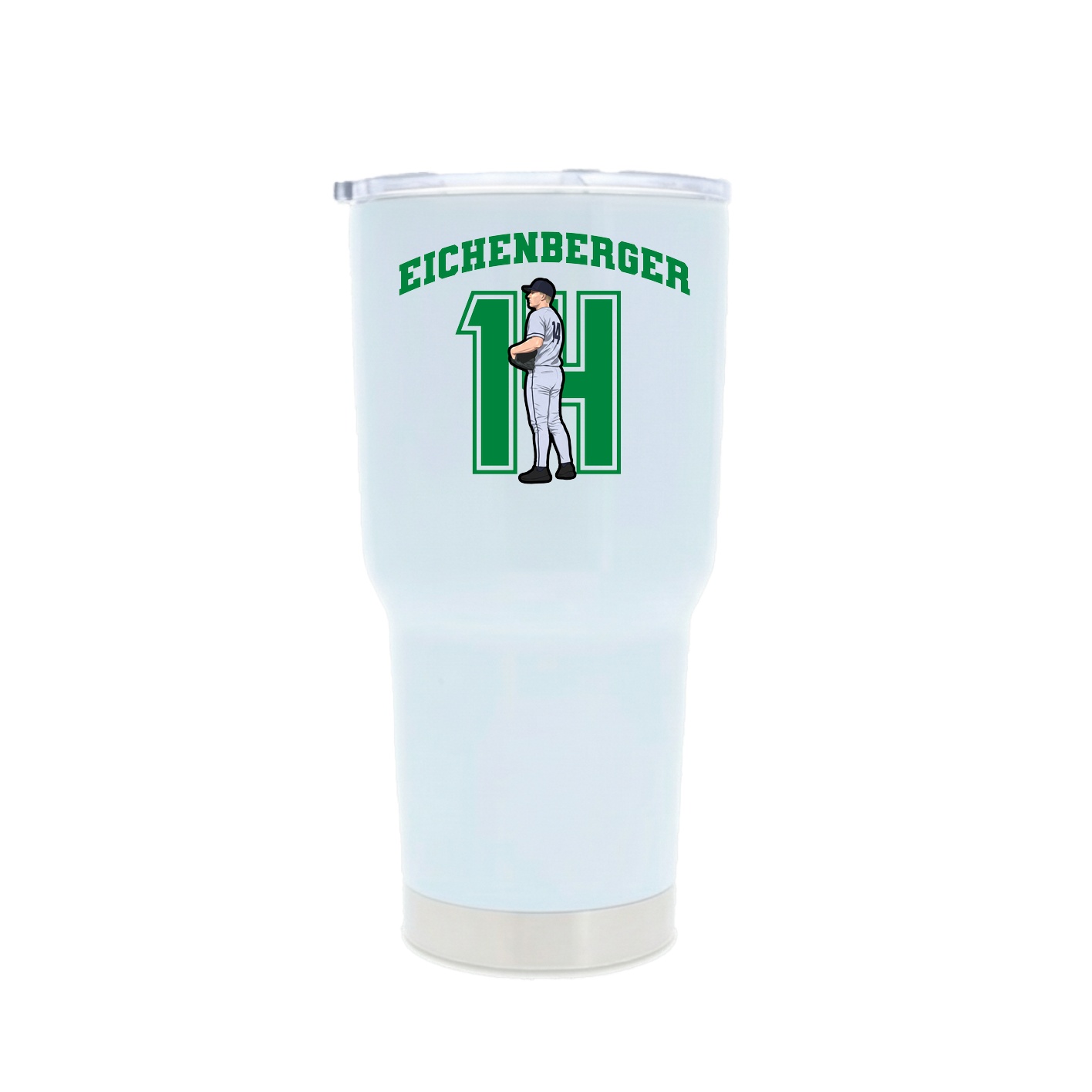 30oz Stainless Steel Tumbler — Number in White
