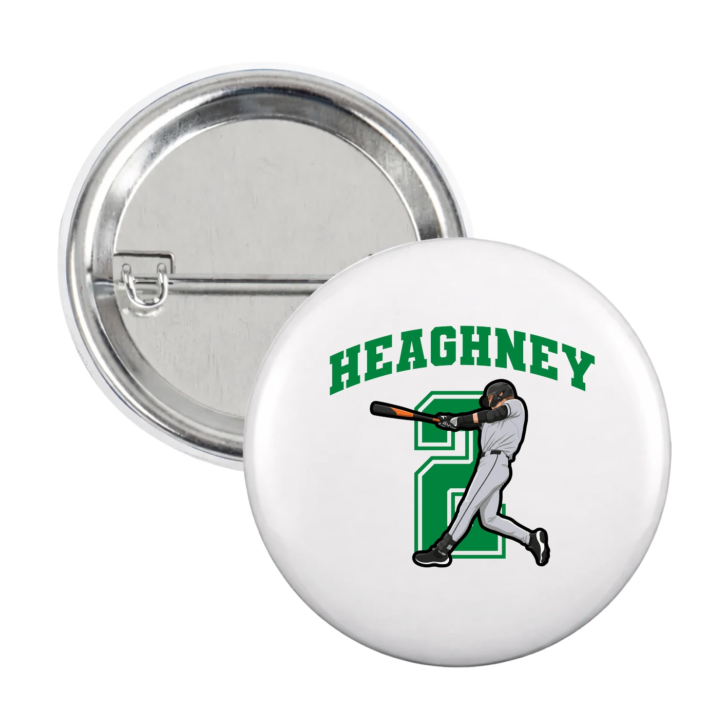 Game Day Button — Number in White