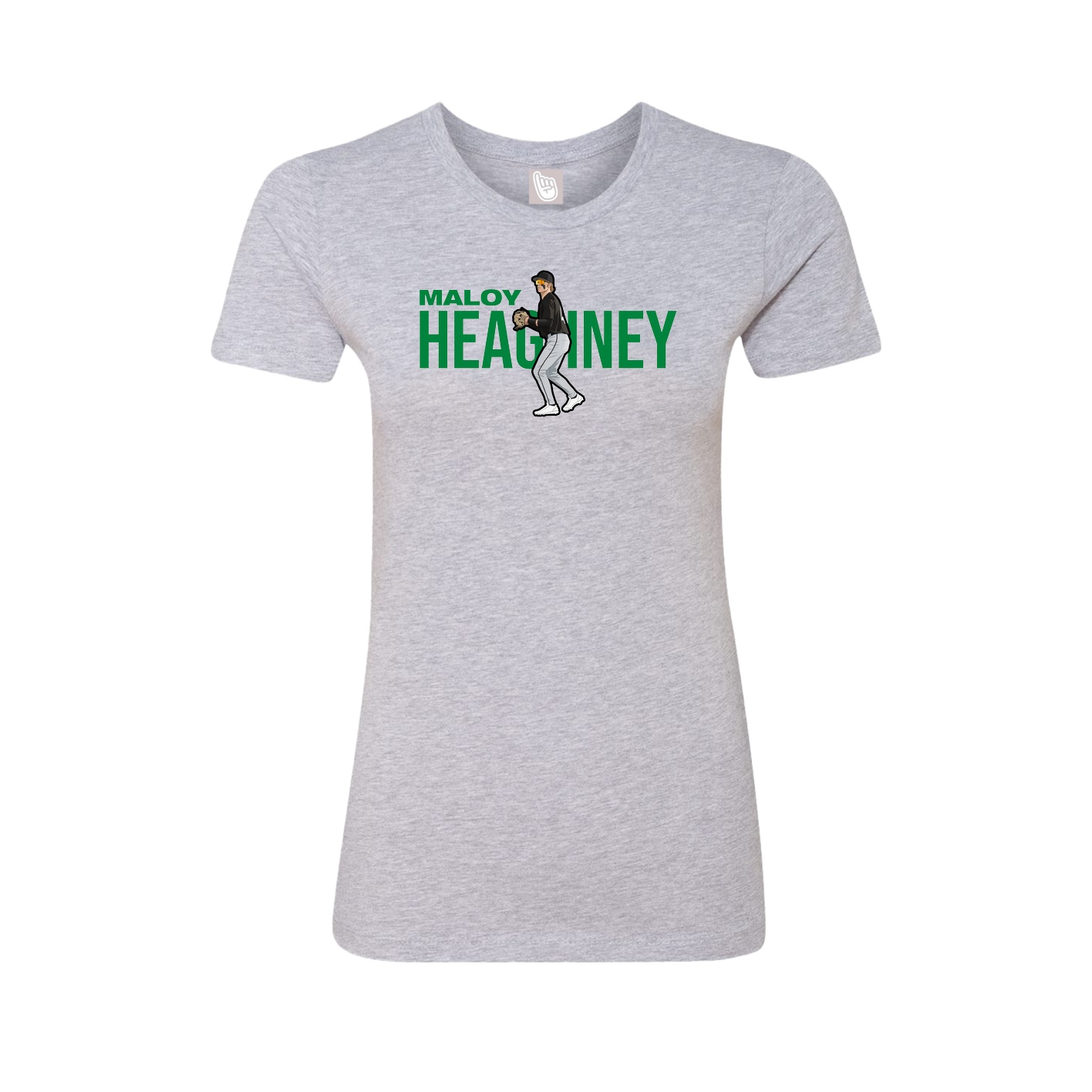 Fitted Women's Tee — Player Name in Grey