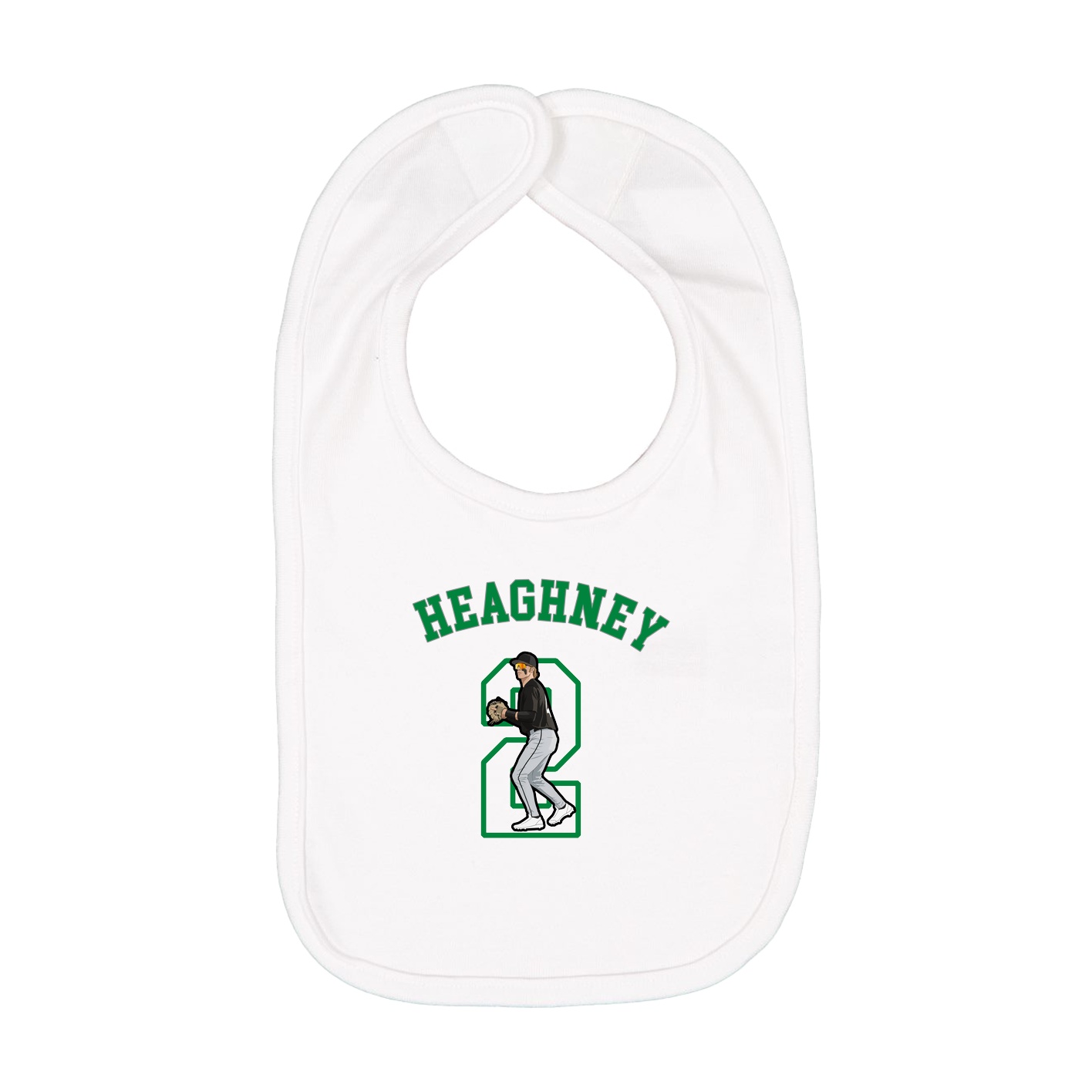 Infant Bib — Shirsey Arch in White