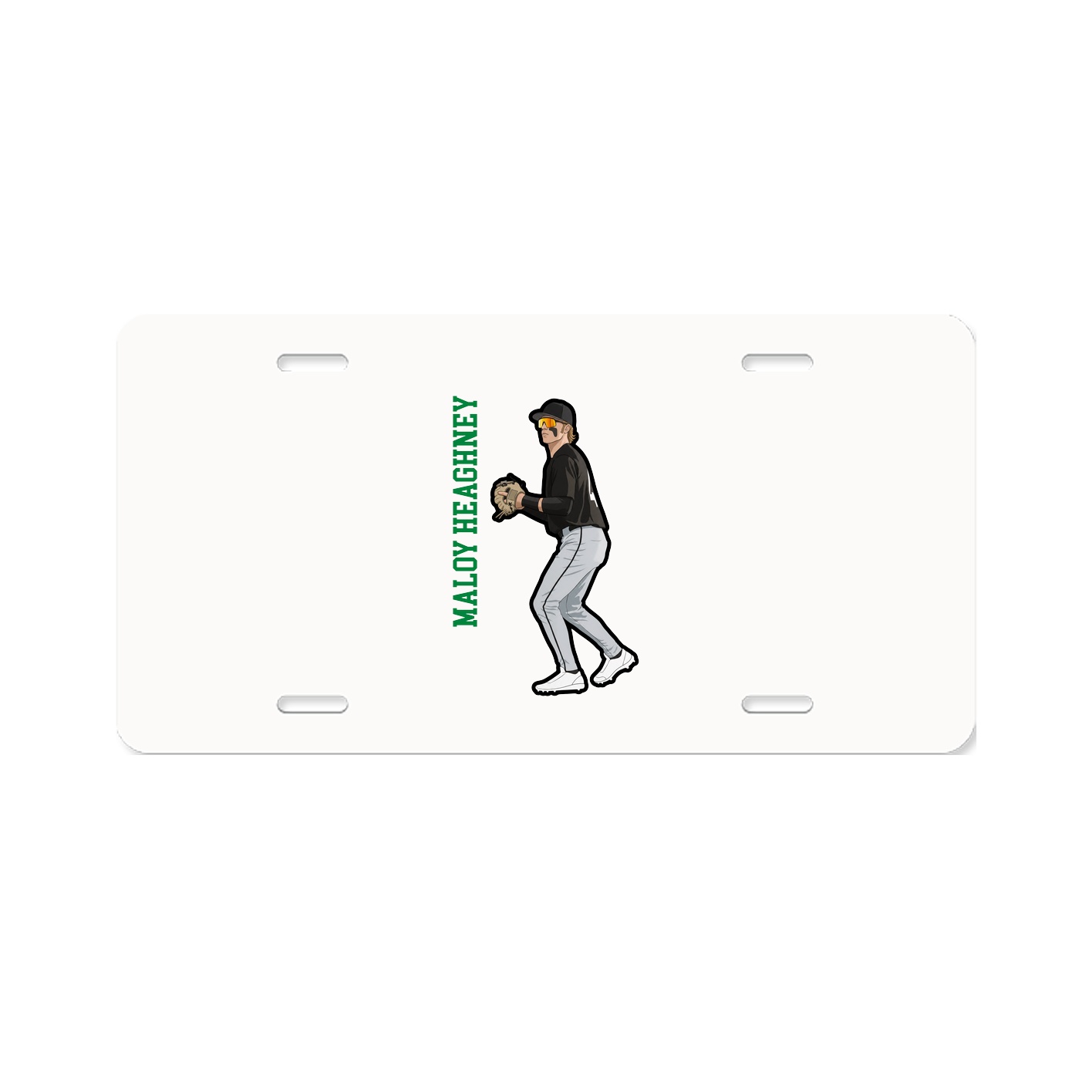 License Plate — Name Vertical in Classic