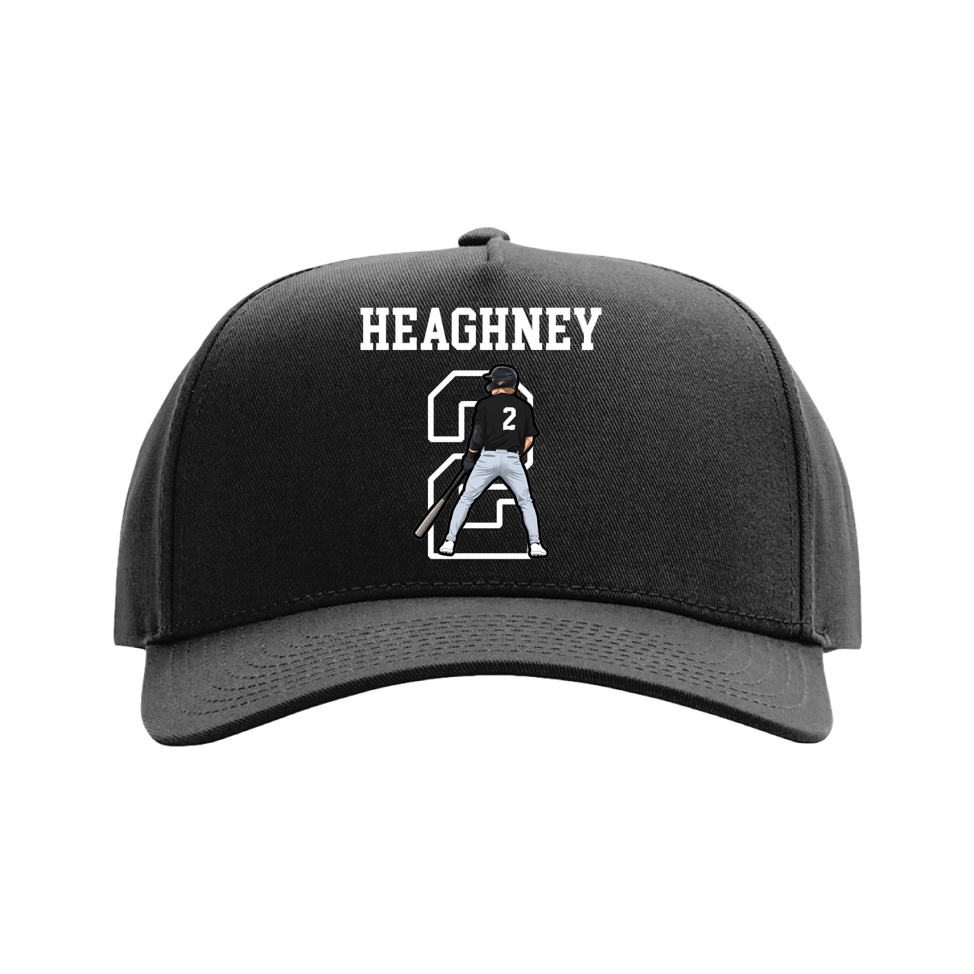 Full Fabric Five-Panel Champ Cap — Shirsey in Black