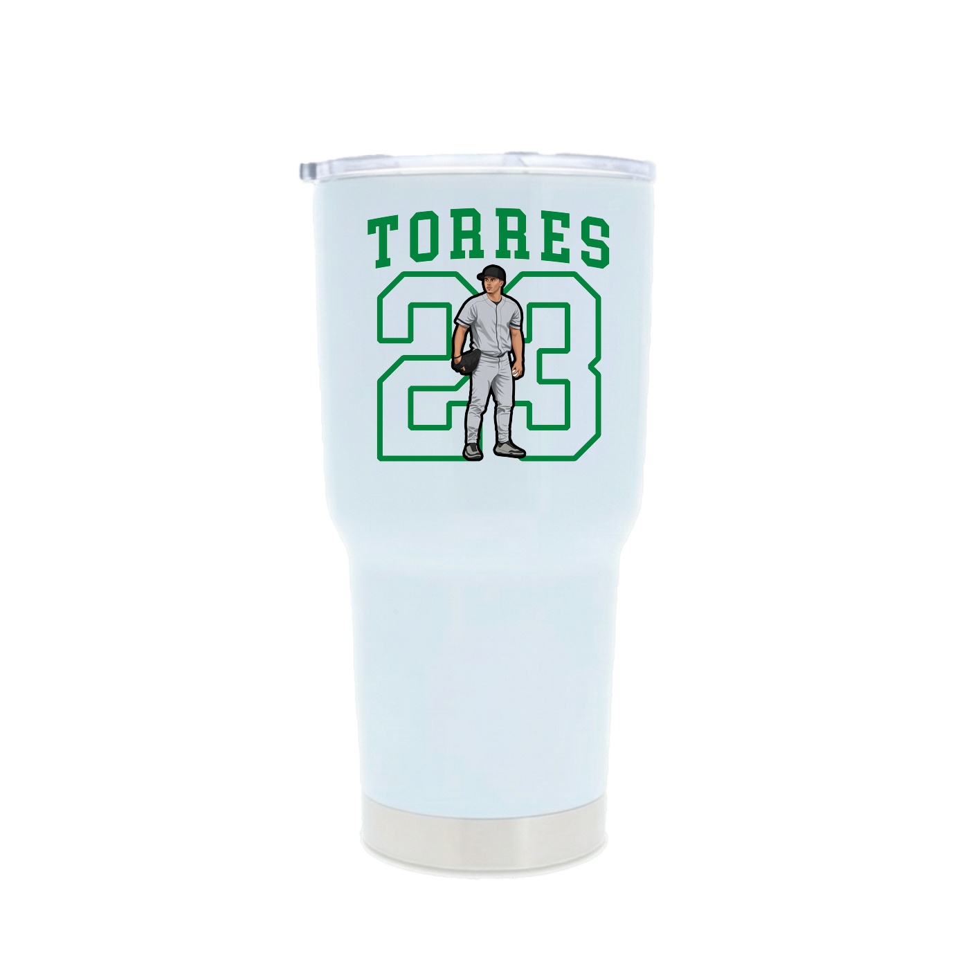 30oz Stainless Steel Tumbler — Shirsey in White