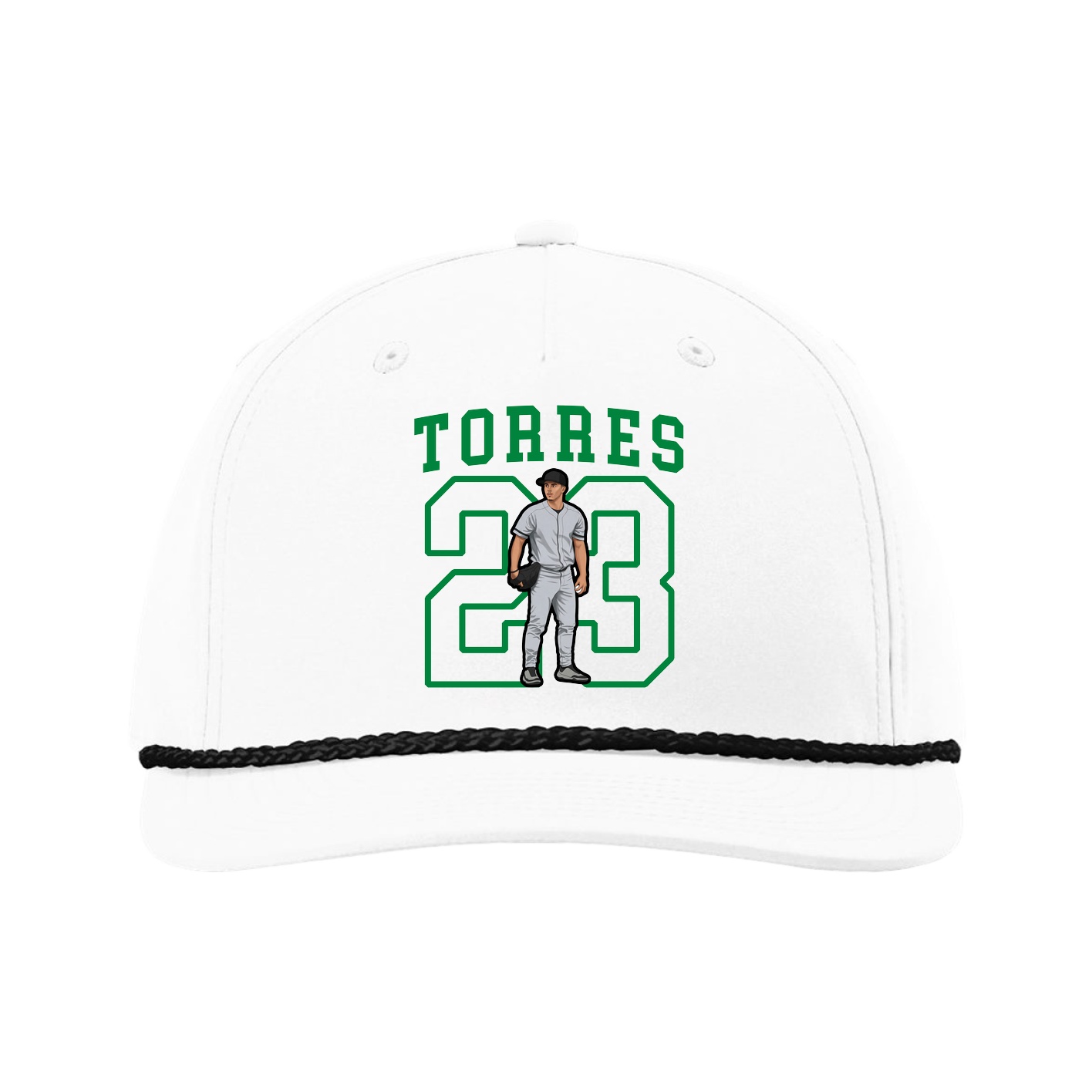 Five-Panel Classic Rope Cap — Shirsey in White