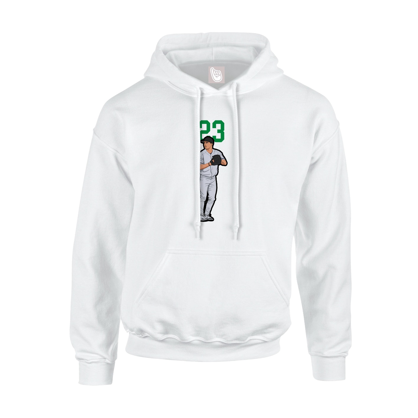 Hoodie — Number Top in White