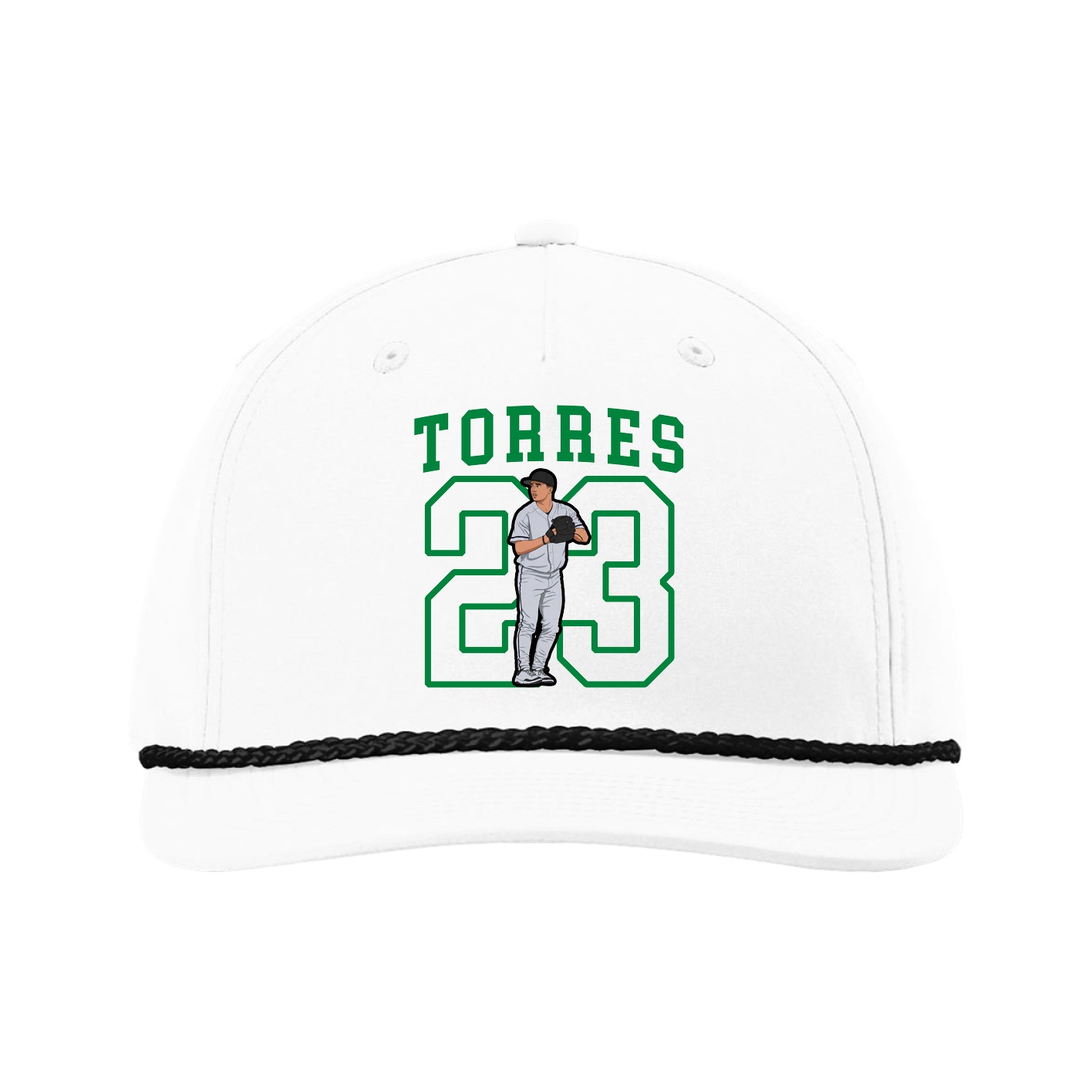Five-Panel Classic Rope Cap — Shirsey in White