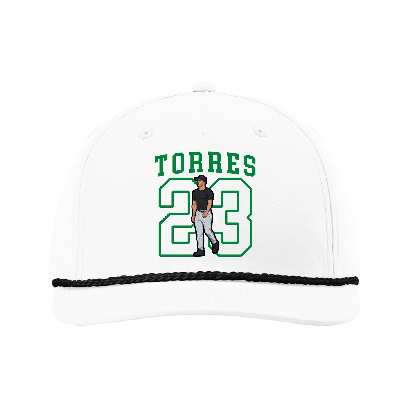Five-Panel Classic Rope Cap — Shirsey in White