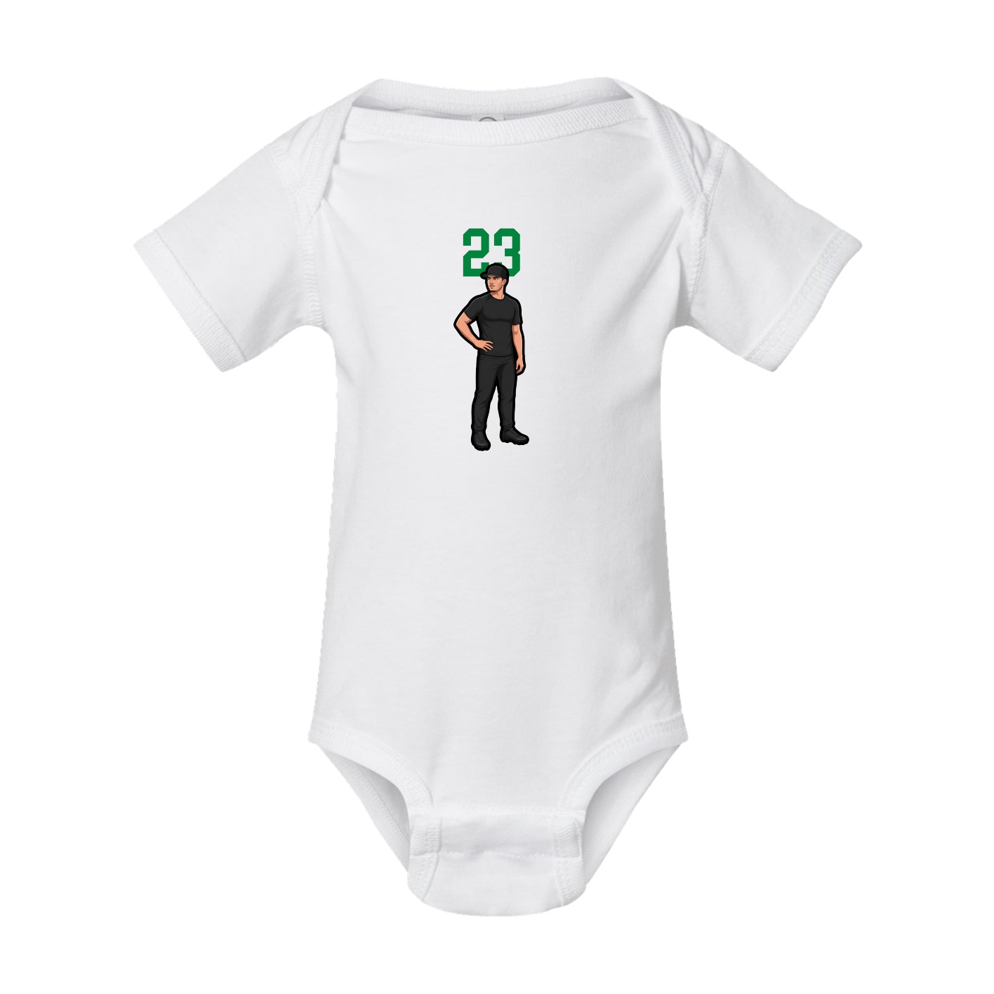 Baby Onesie — Number Top in White