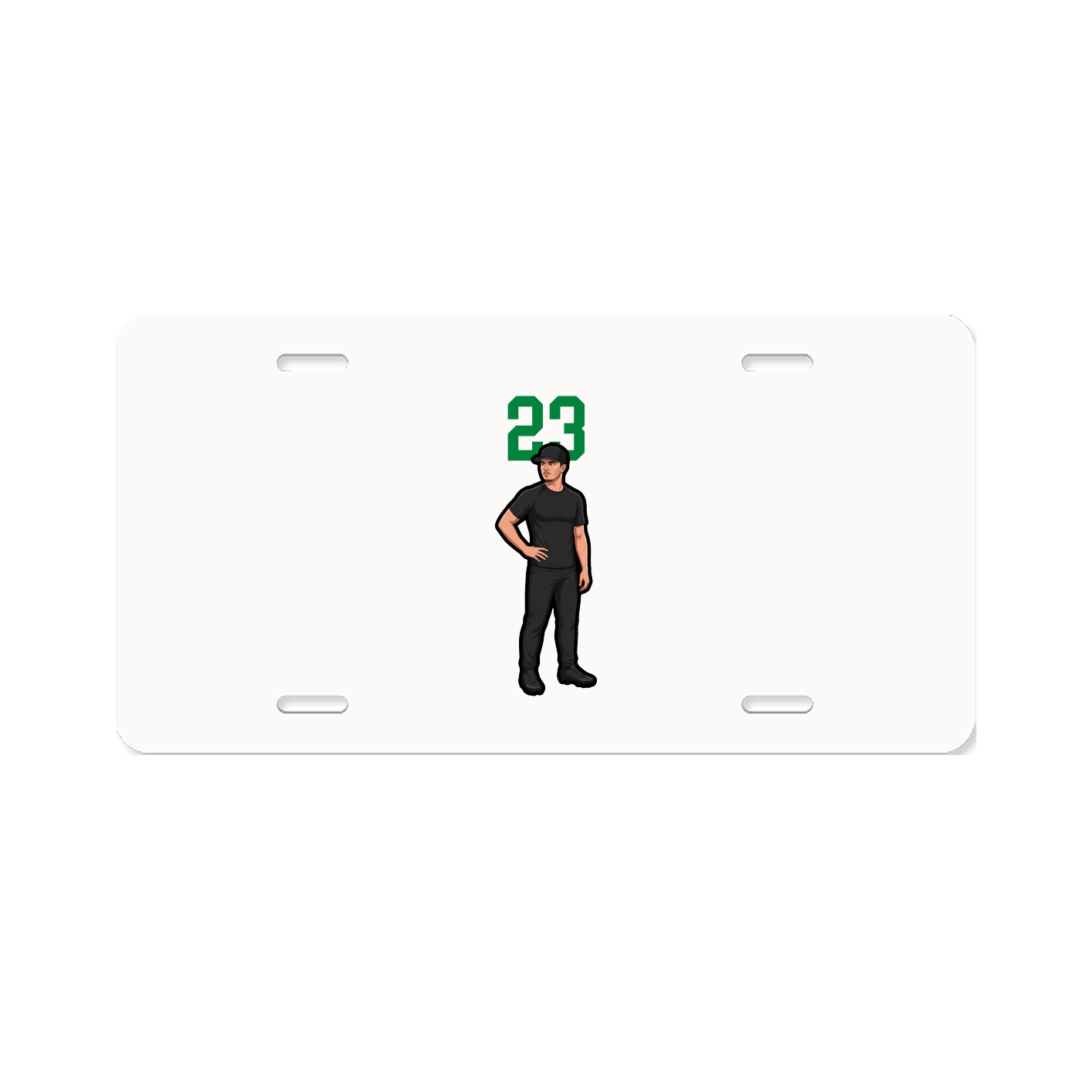 License Plate — Number Top in Classic