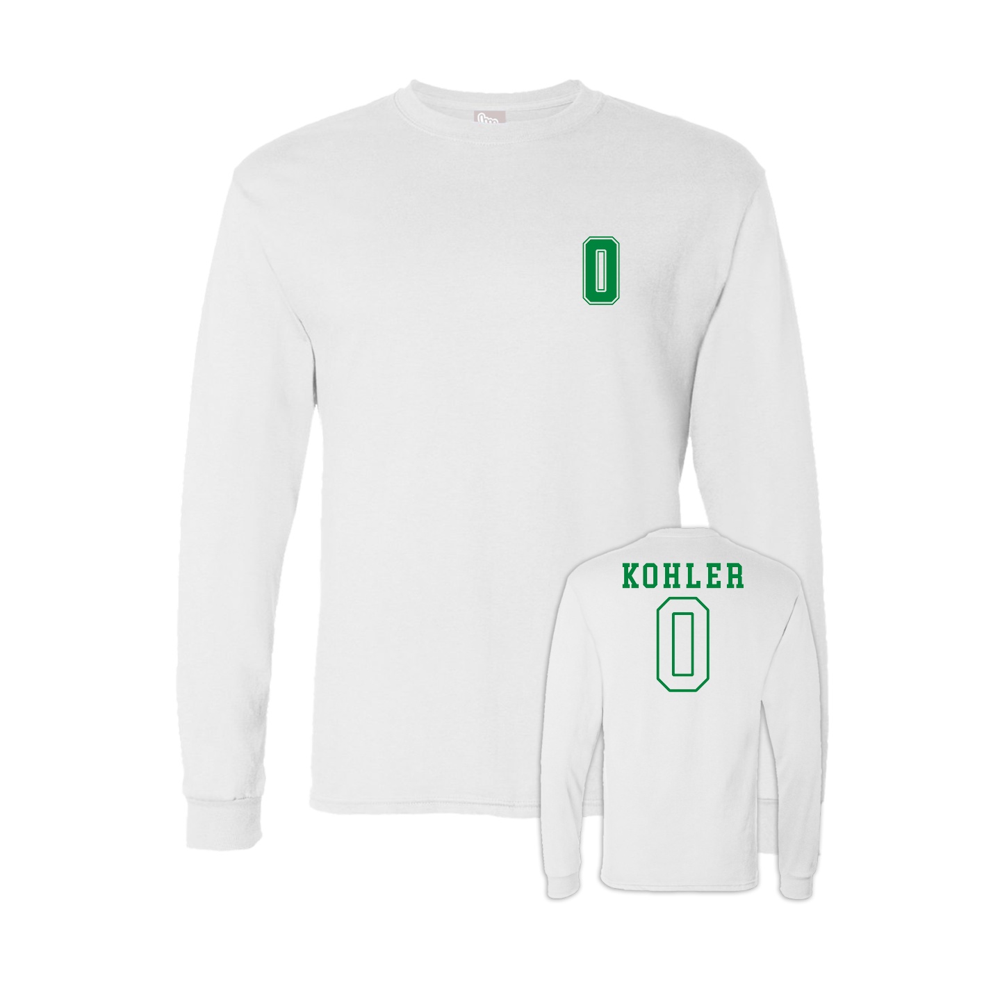 Long Sleeve Tee — Chest Back in White
