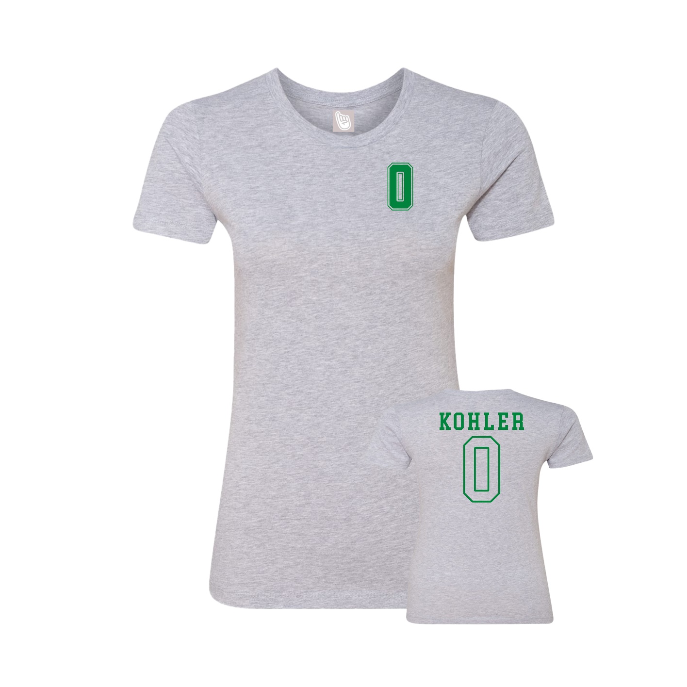 Womens Tee — Chest Back in Grey