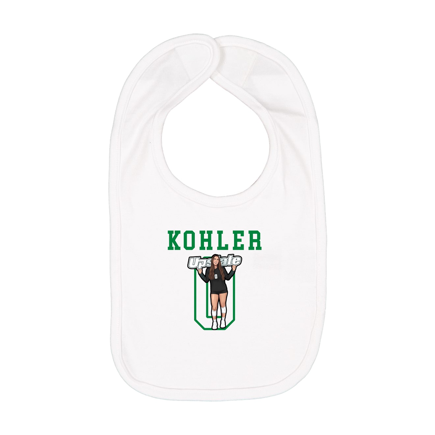Infant Bib — Shirsey in White