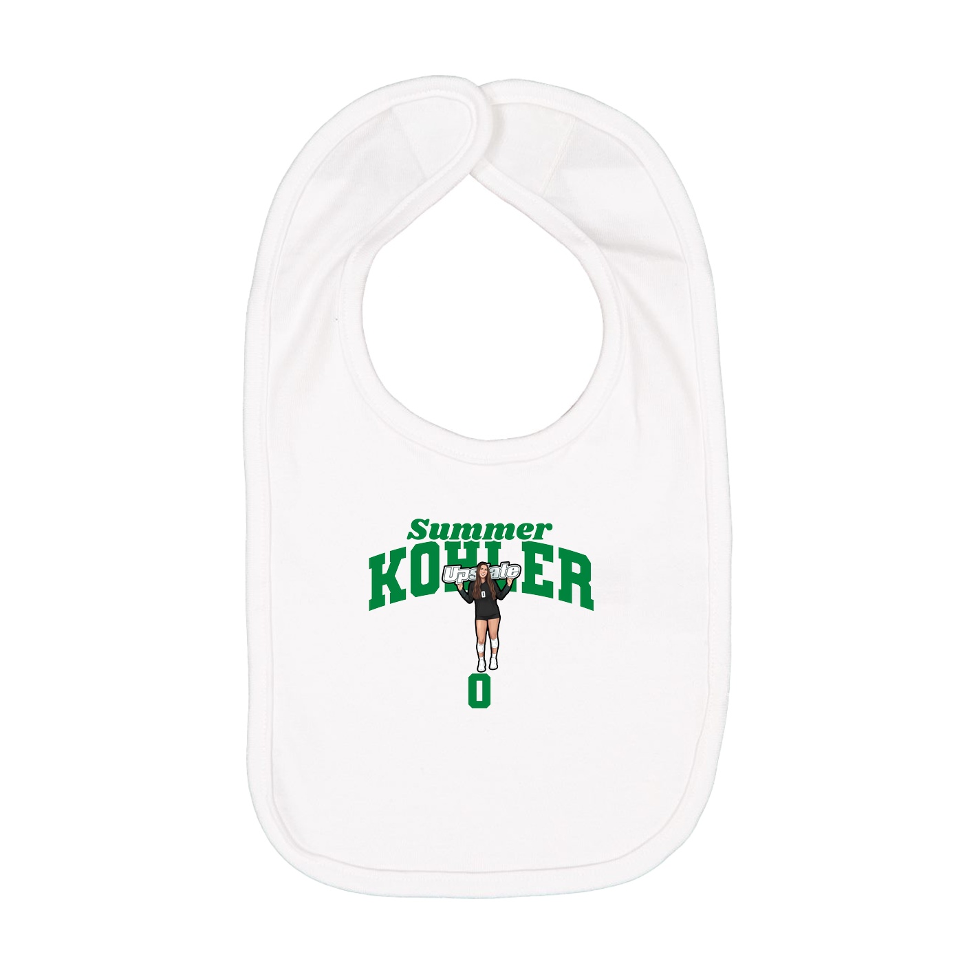 Infant Bib — Signature Arch in White