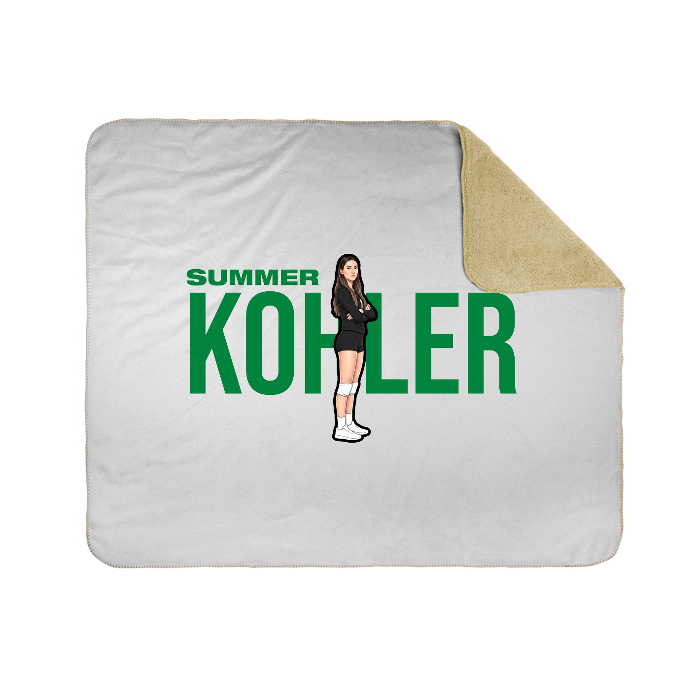 Throw Blanket — Player Name in White
