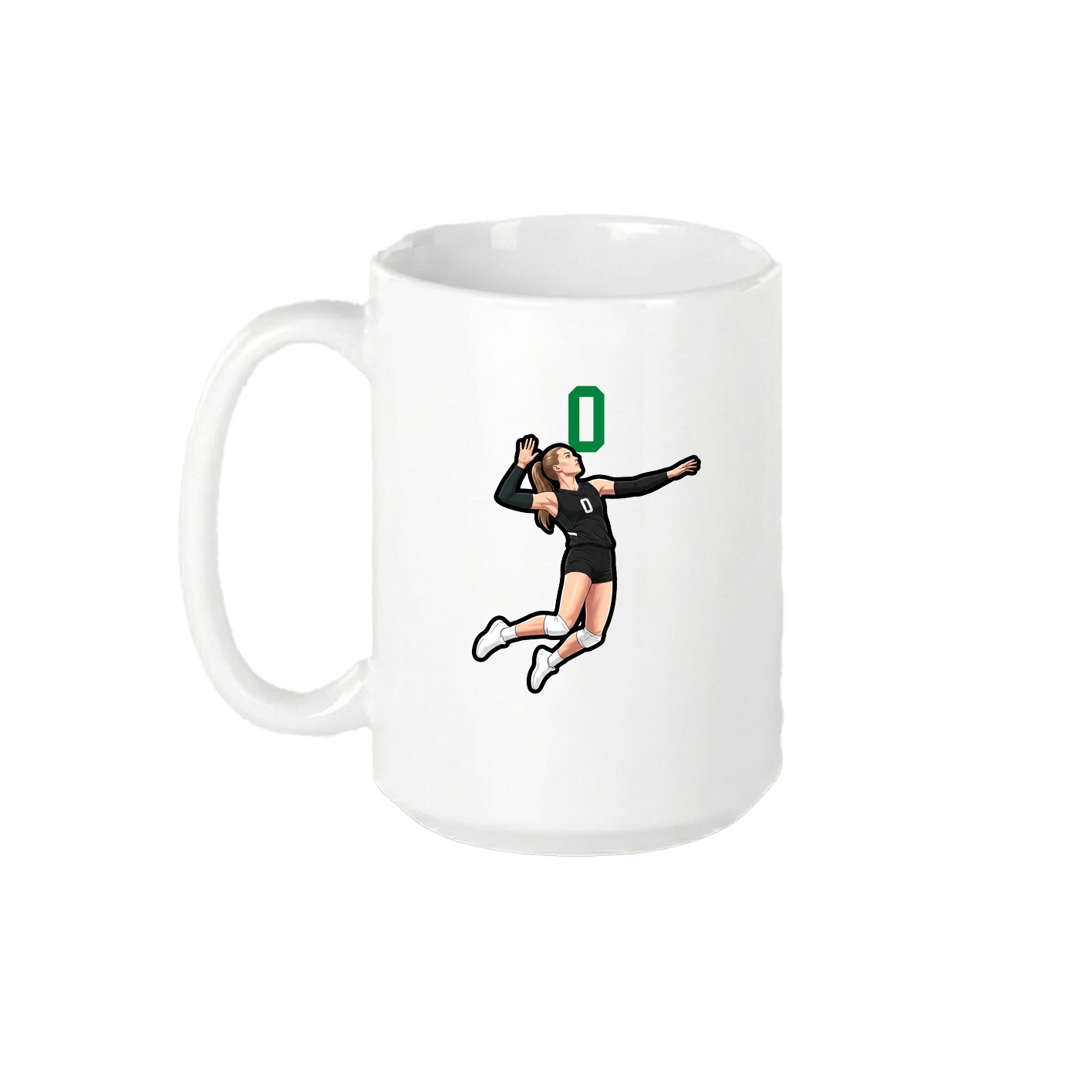 15oz Coffee Mug — Number Top in White