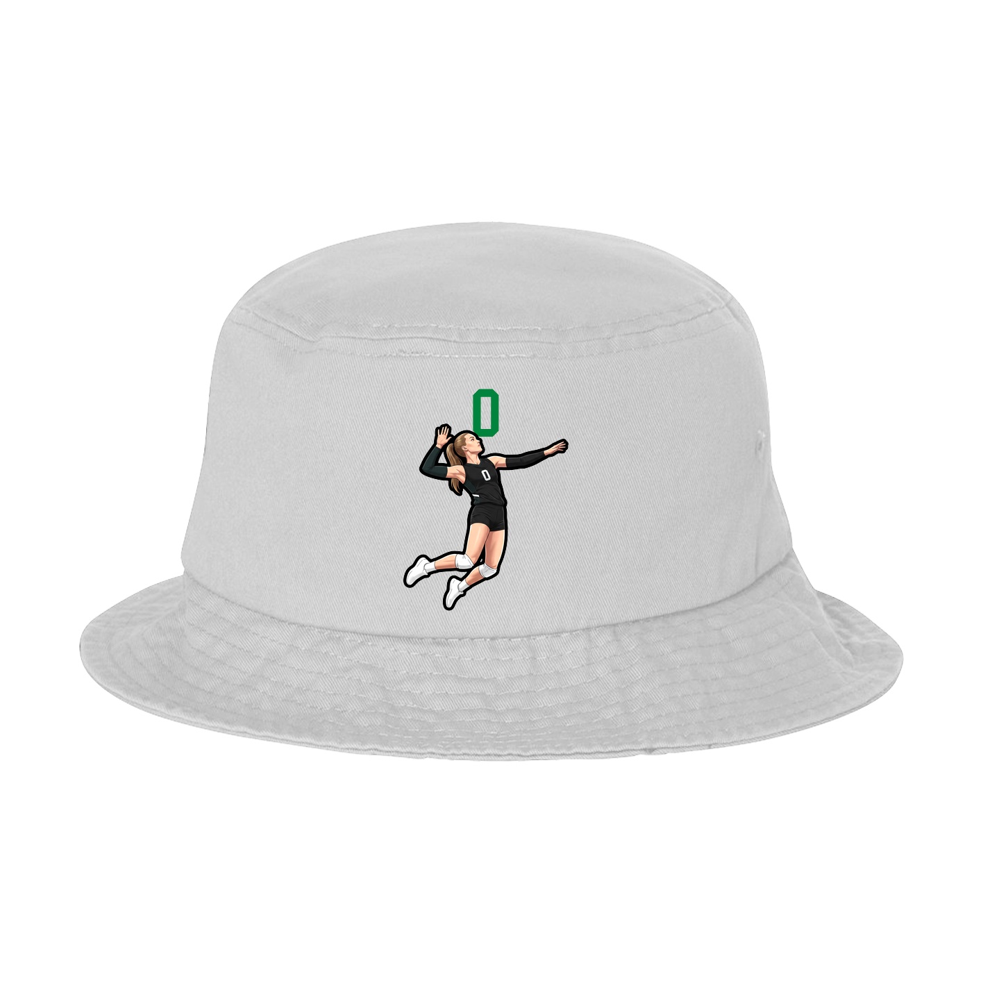 Bucket Cap — Number Top in White