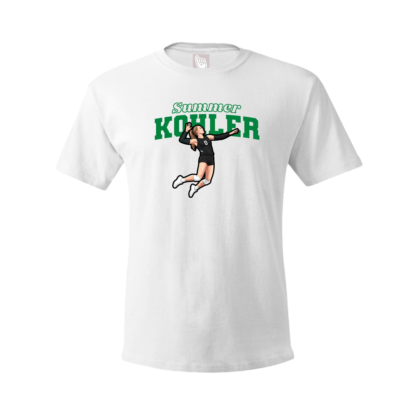 Youth Tee — Name Arch in White