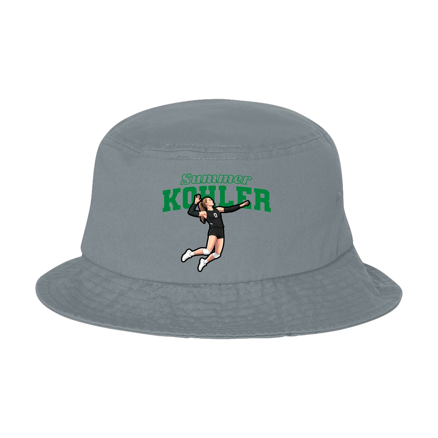 Bucket Cap — Name Arch in Grey