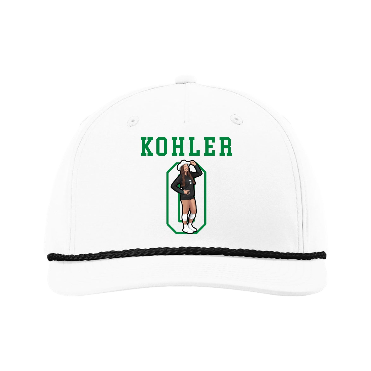 Five-Panel Classic Rope Cap — Shirsey in White