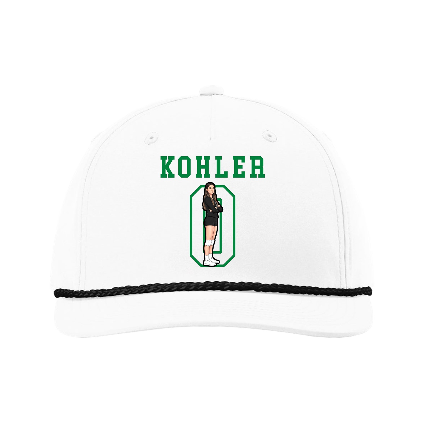 Five-Panel Classic Rope Cap — Shirsey in White
