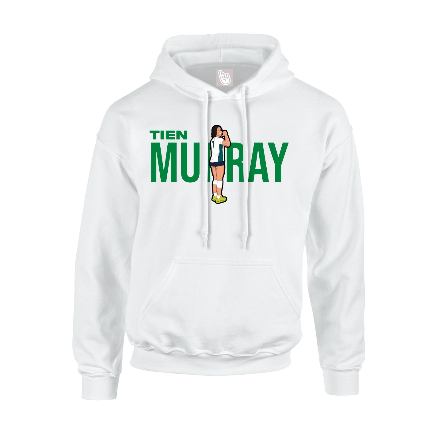 Youth Hoodie — Player Name in White