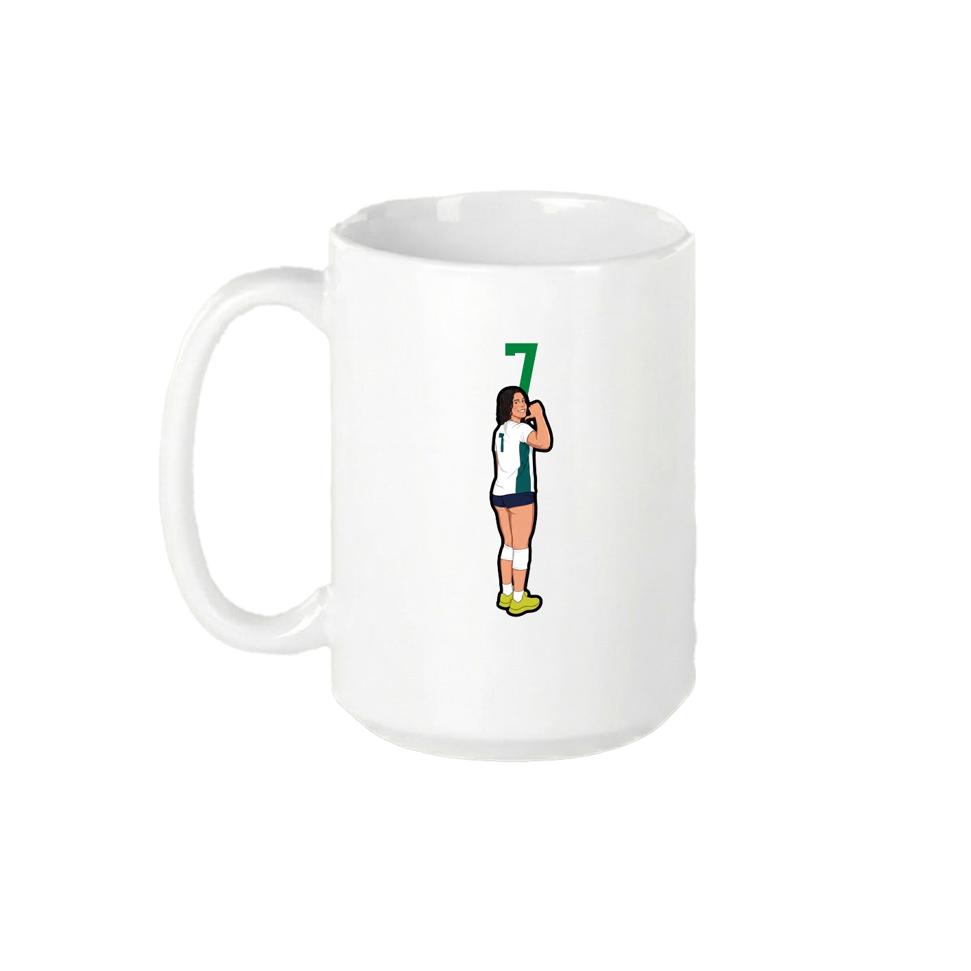 15oz Coffee Mug — Number Top in White