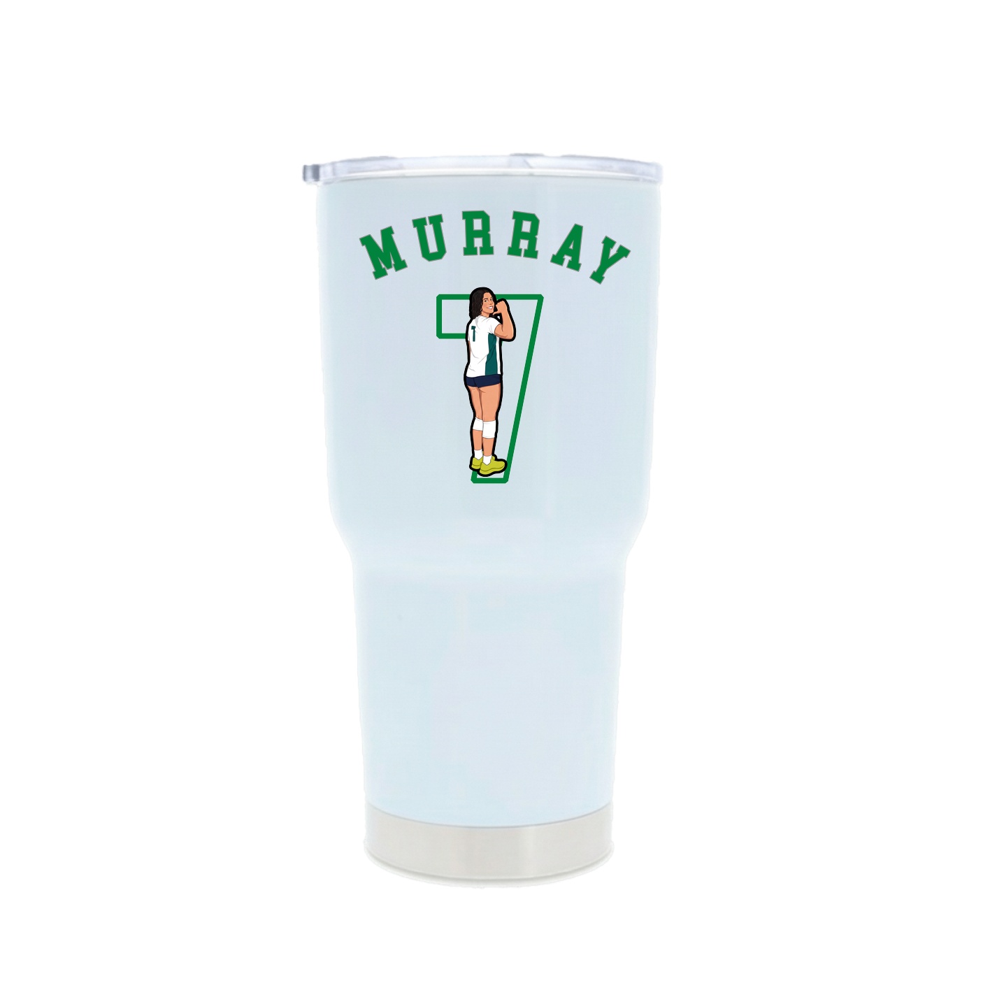 30oz Stainless Steel Tumbler — Shirsey Arch in White
