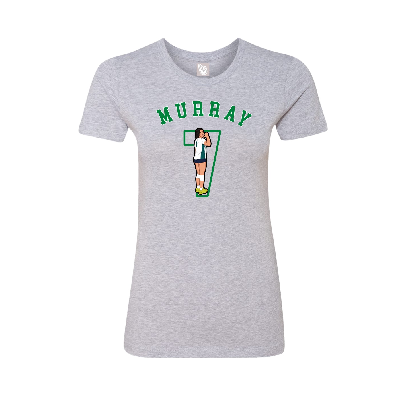 Fitted Women's Tee — Shirsey Arch in Grey