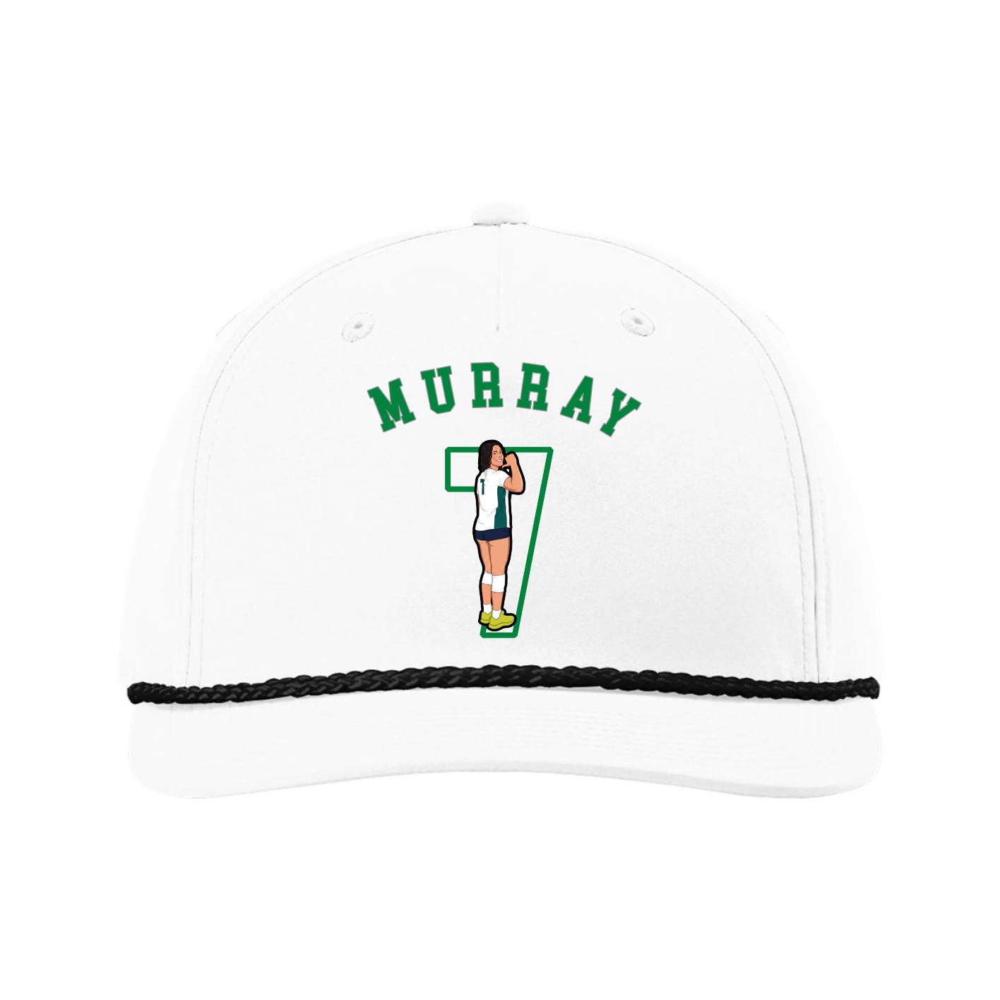 Five-Panel Classic Rope Cap — Shirsey Arch in White