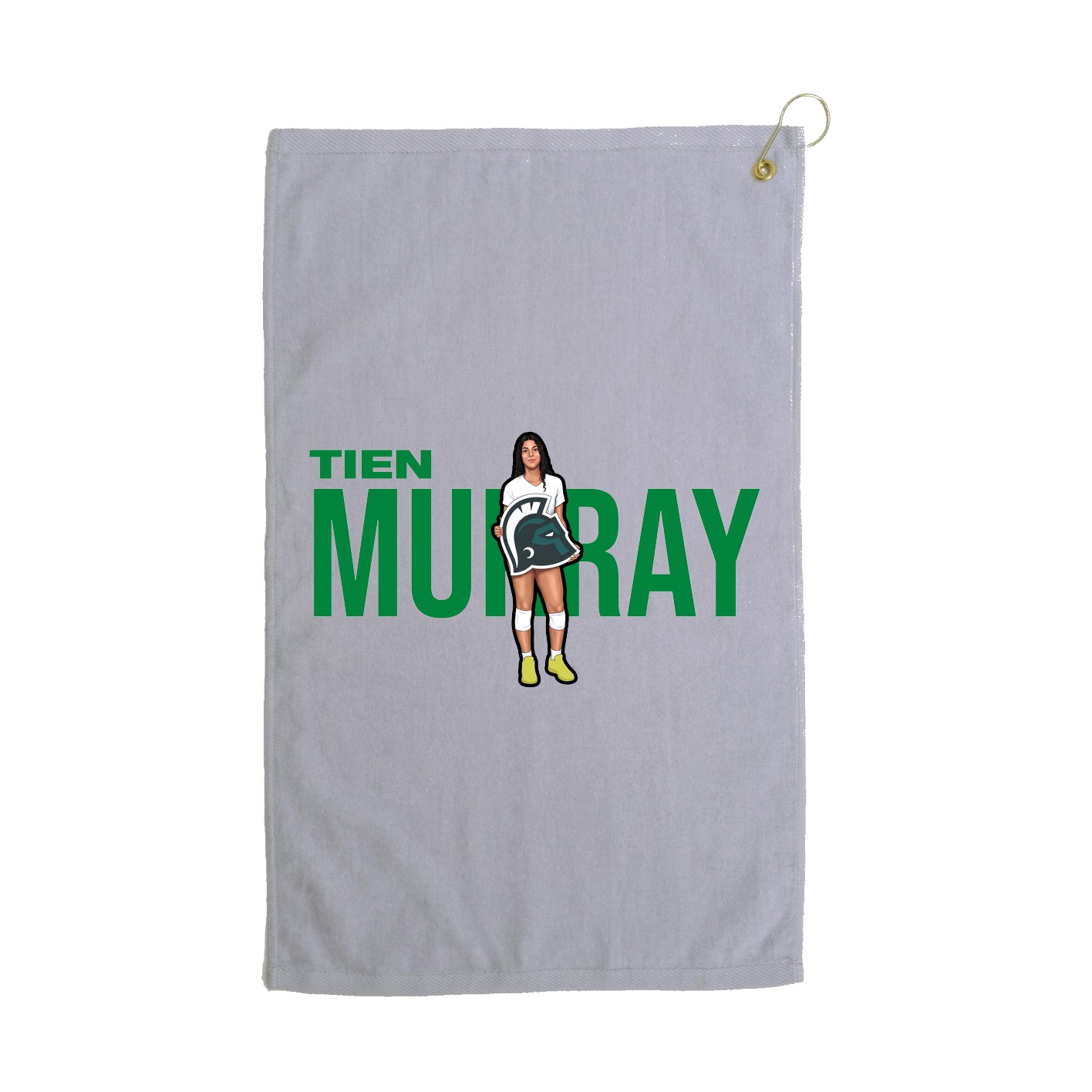 Golf Towel — Player Name in Grey