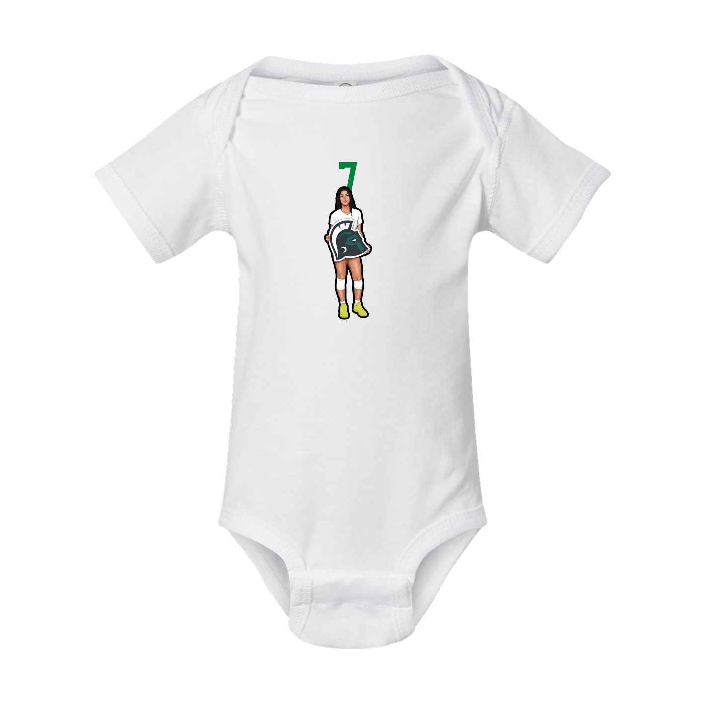 Baby Onesie — Number Top in White