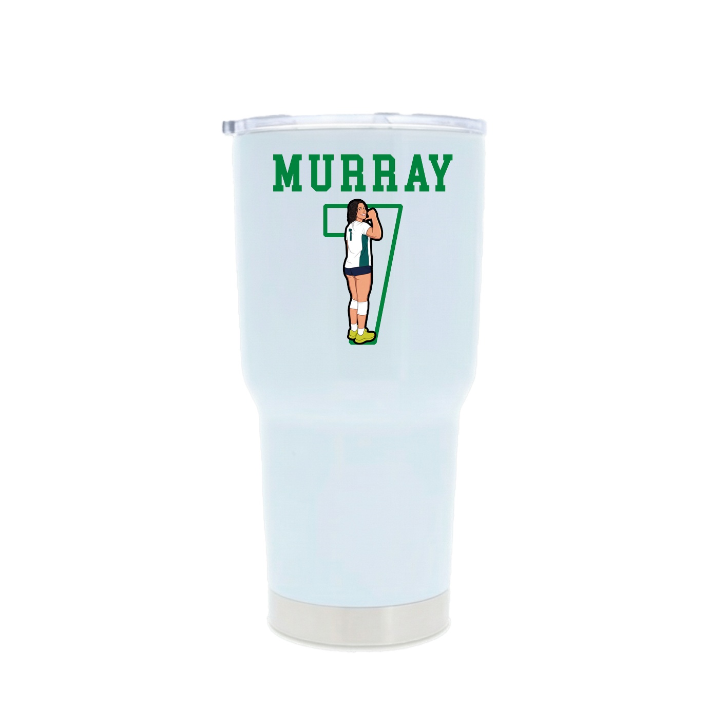 30oz Stainless Steel Tumbler — Shirsey in White