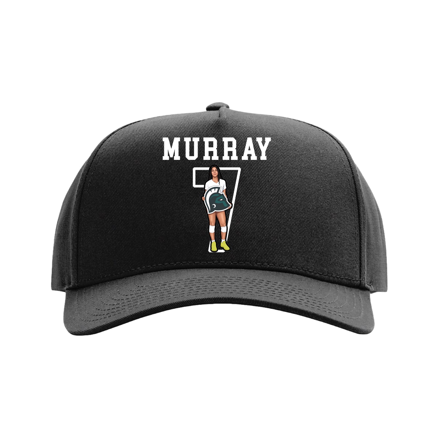 Full Fabric Five-Panel Champ Cap — Shirsey in Black