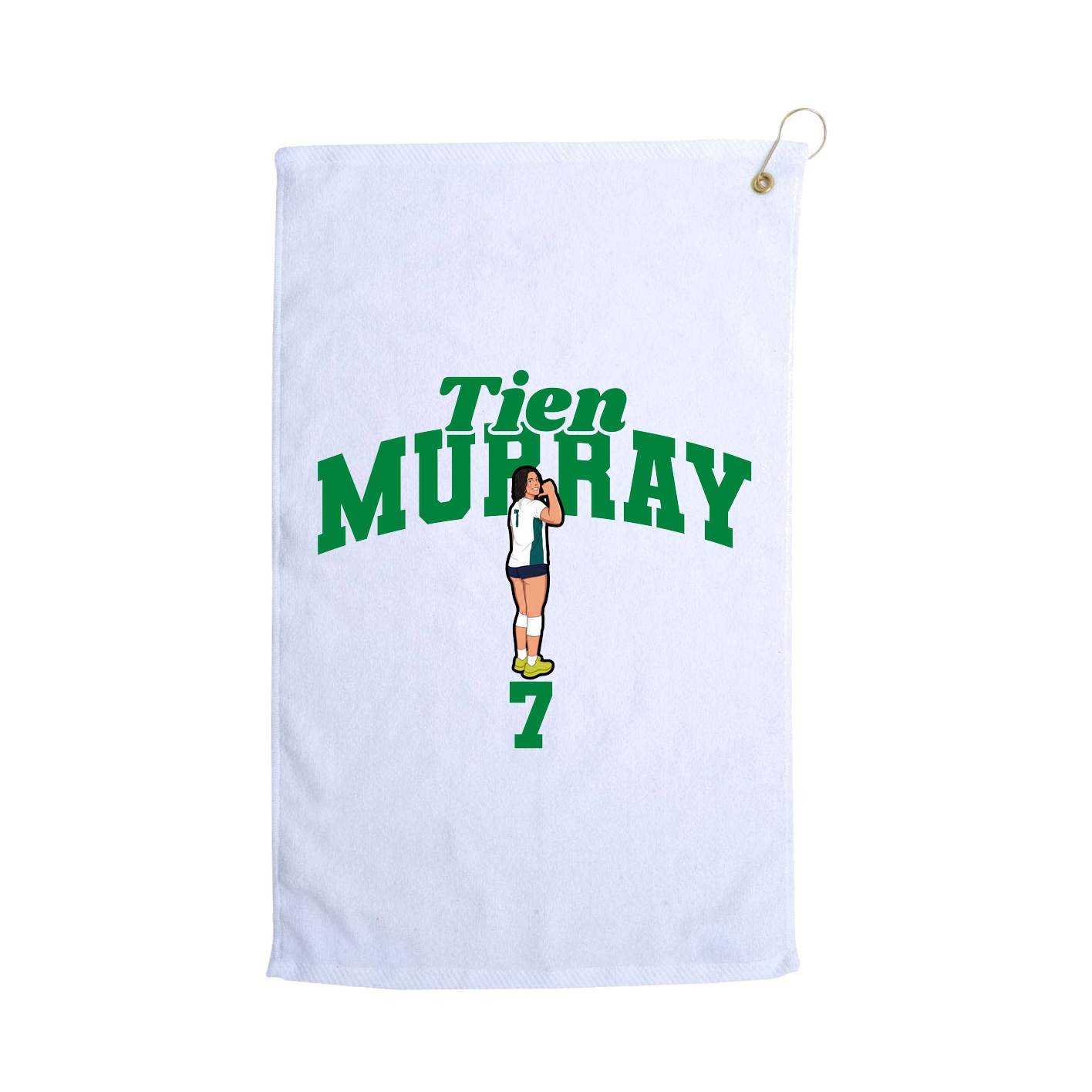 Golf Towel — Signature Arch in White