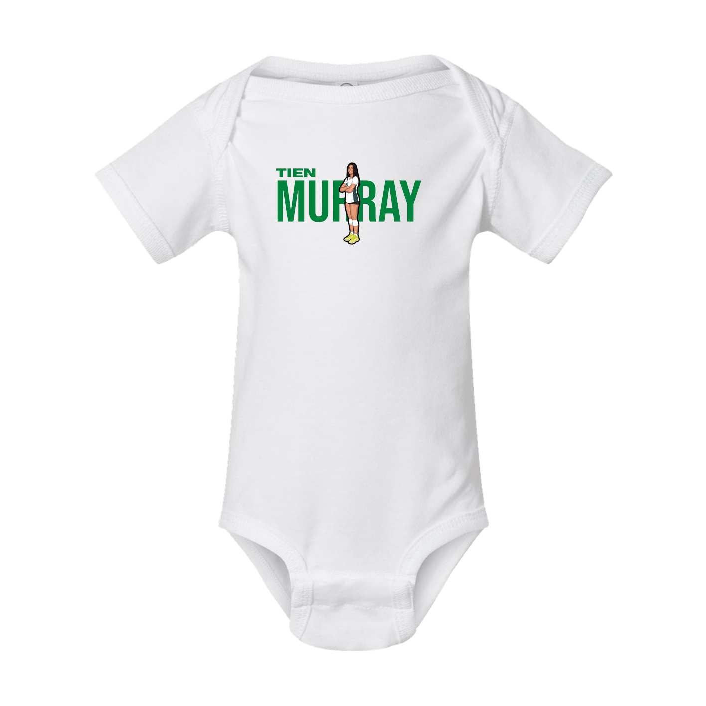 Baby Onesie — Player Name in White