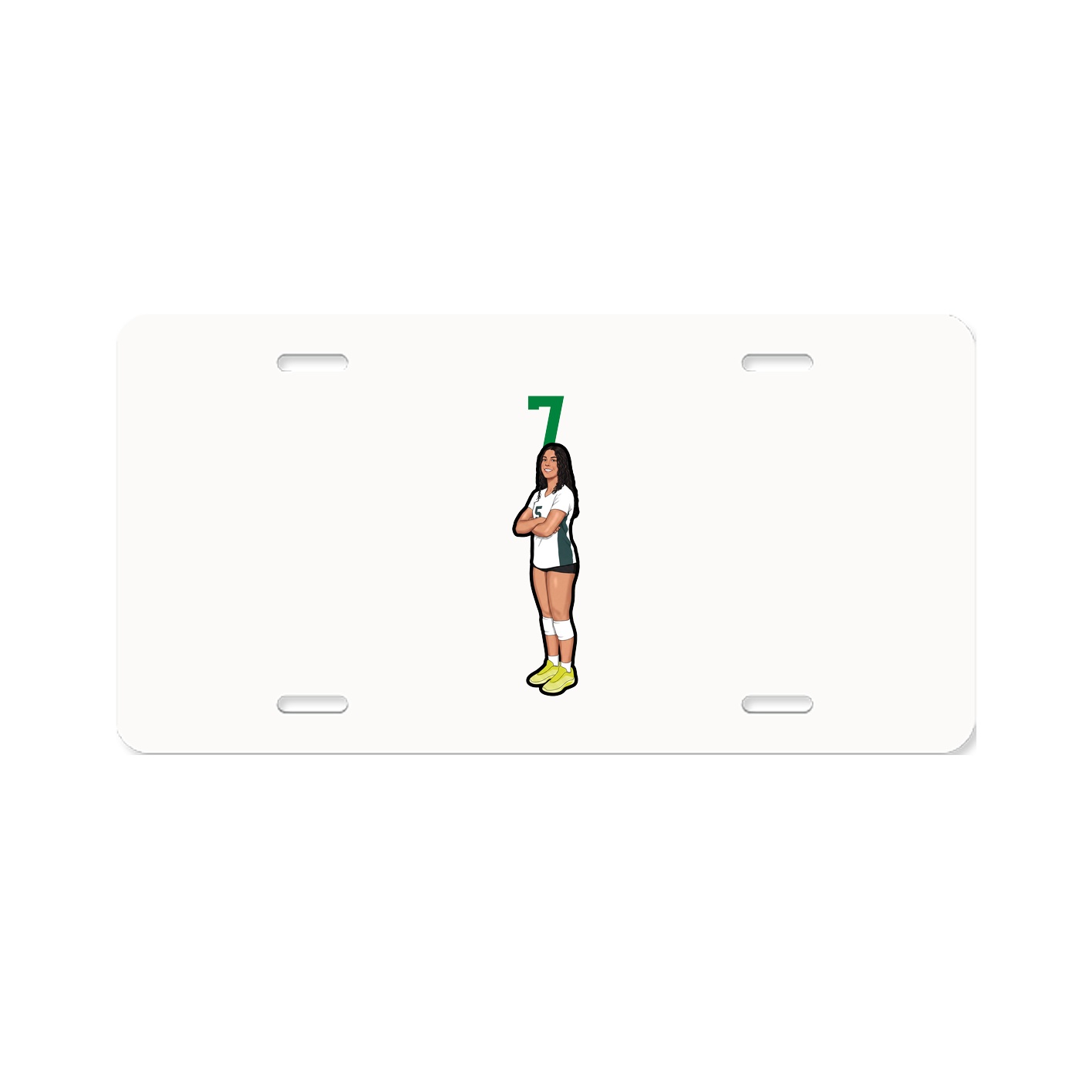 License Plate — Number Top in Classic